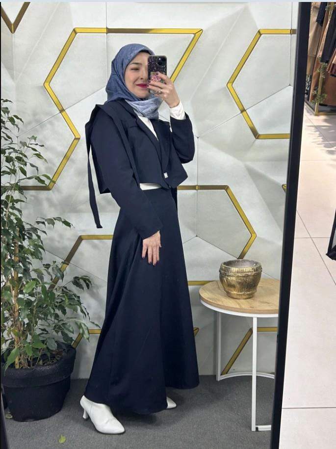 Lacivert Etek Ceket Takım