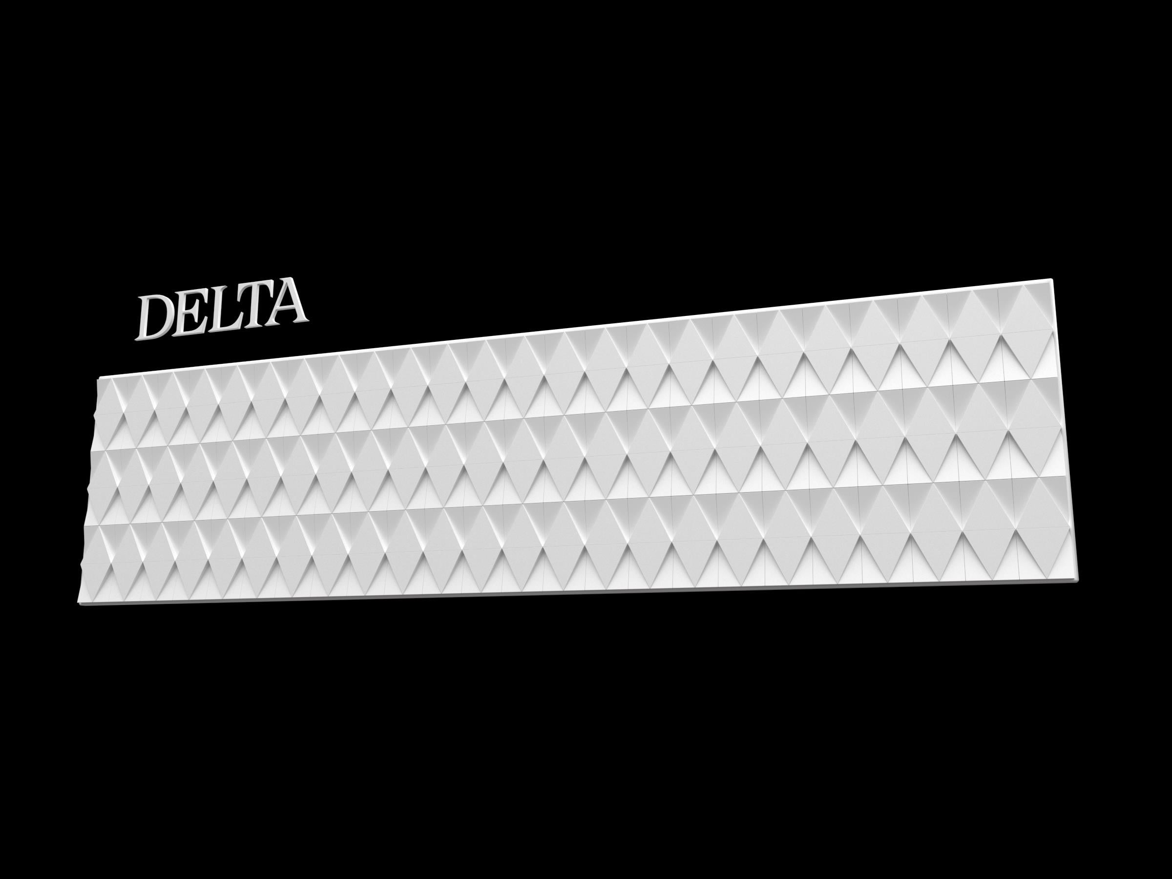 3D Tabela Zemini Delta Beyaz (Ölçü Seçenekli)