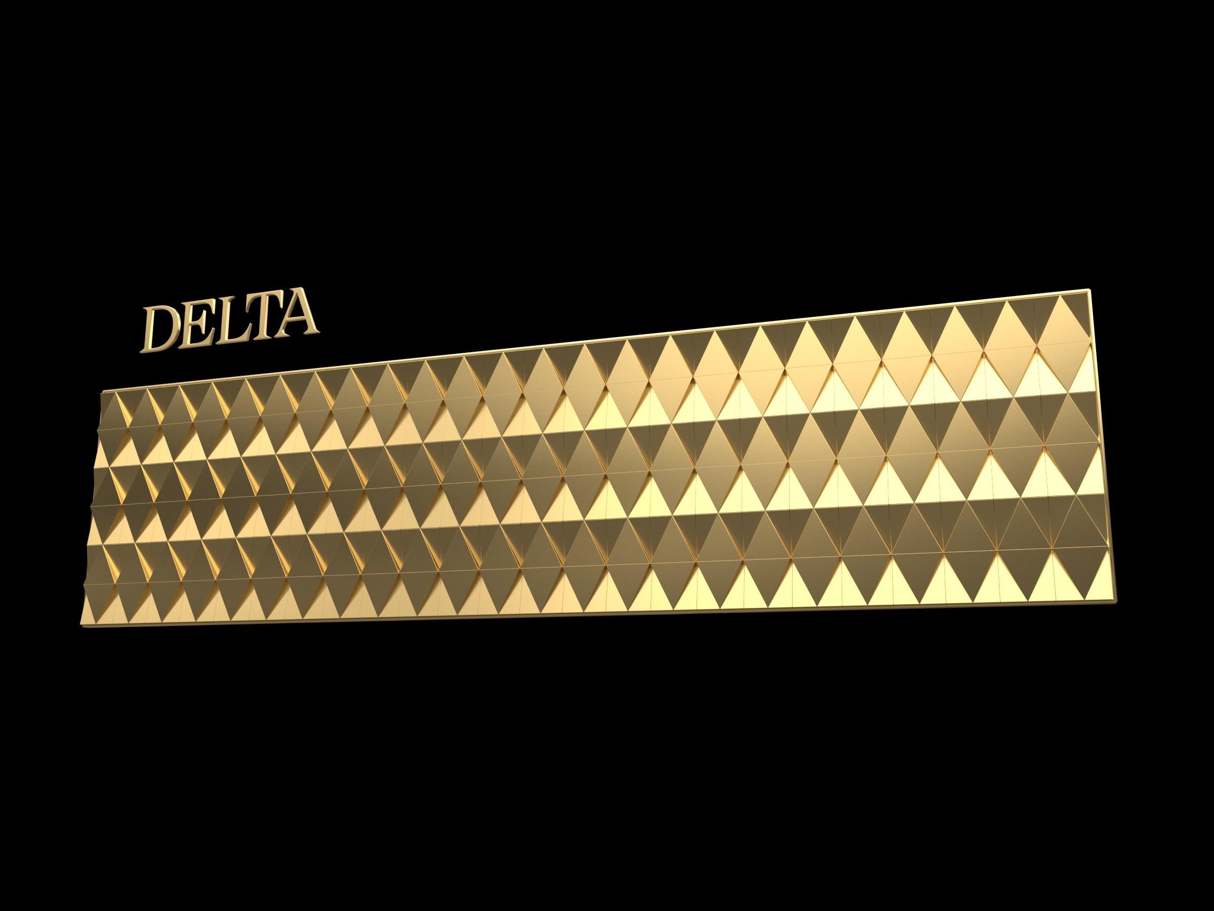 3D Tabela Zemini Delta Gold (Ölçü Seçenekli)