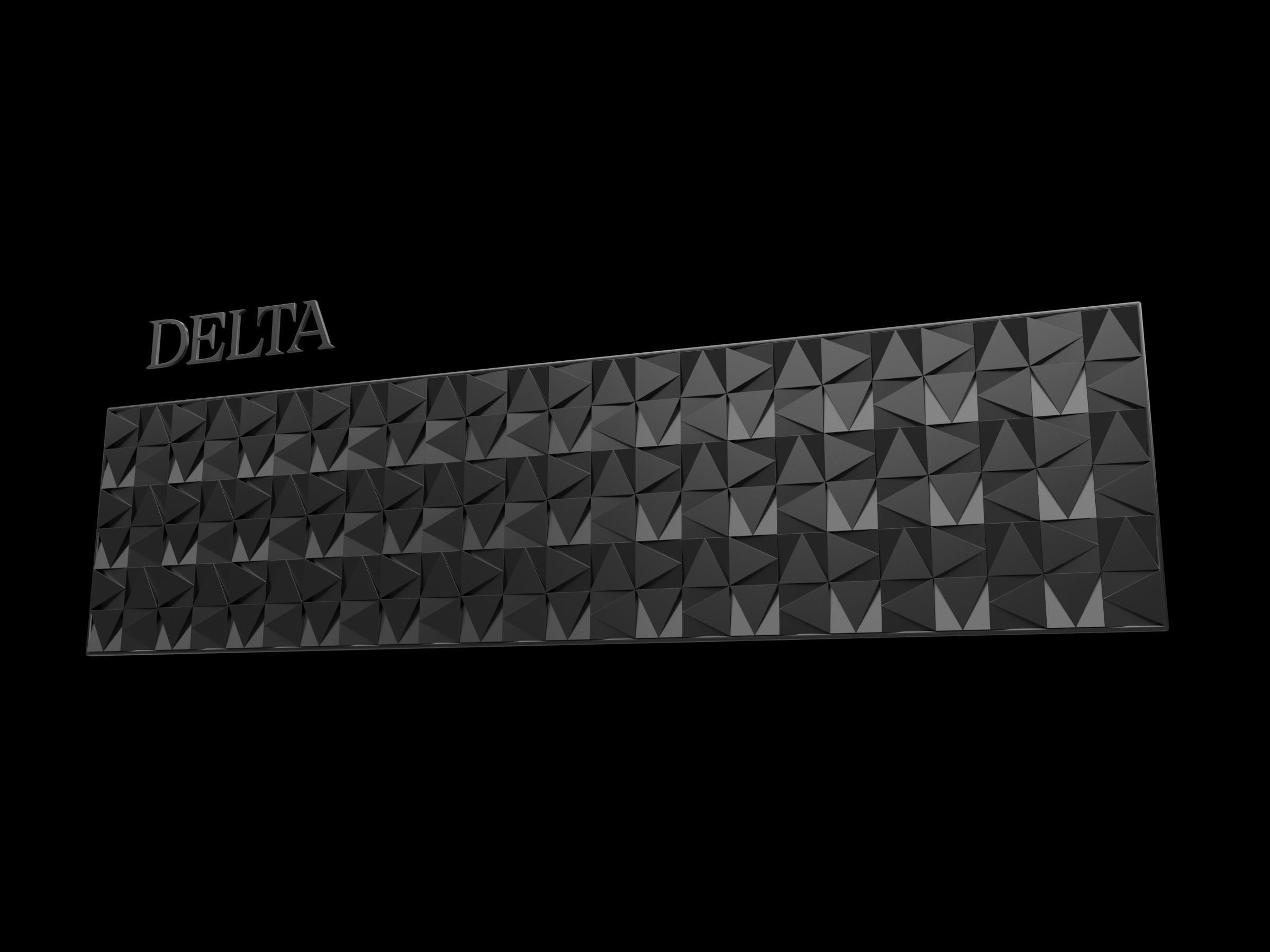 3D Tabela Zemini Delta Siyah (Ölçü Seçenekli)