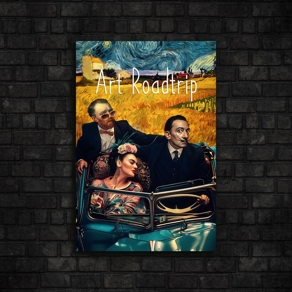 Art Roadtrip Baskılı Neon Tabela