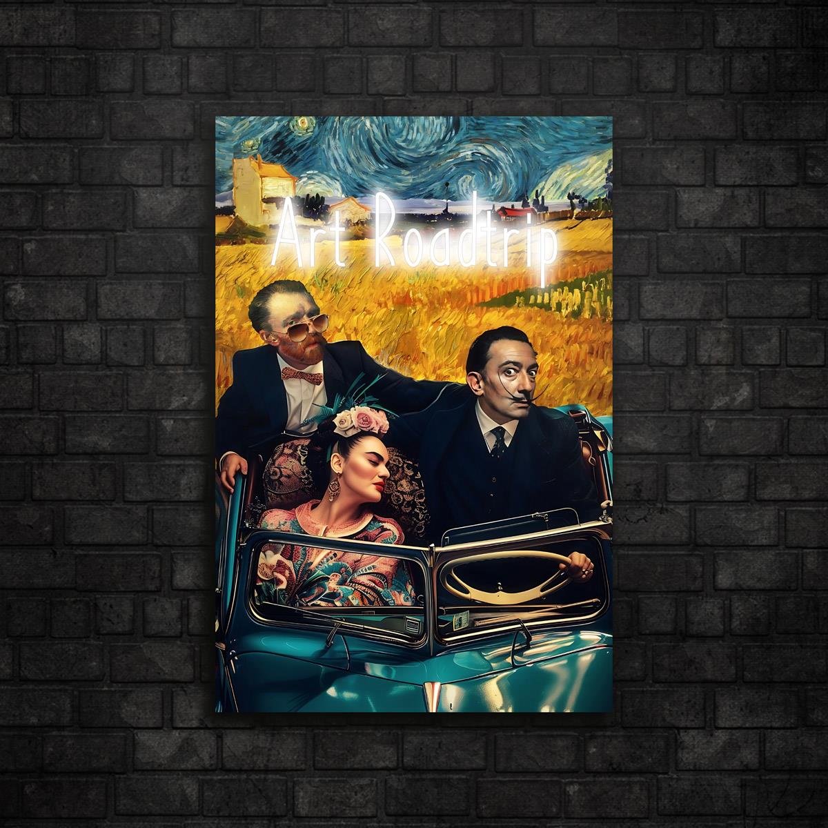 Art Roadtrip Baskılı Neon Tabela