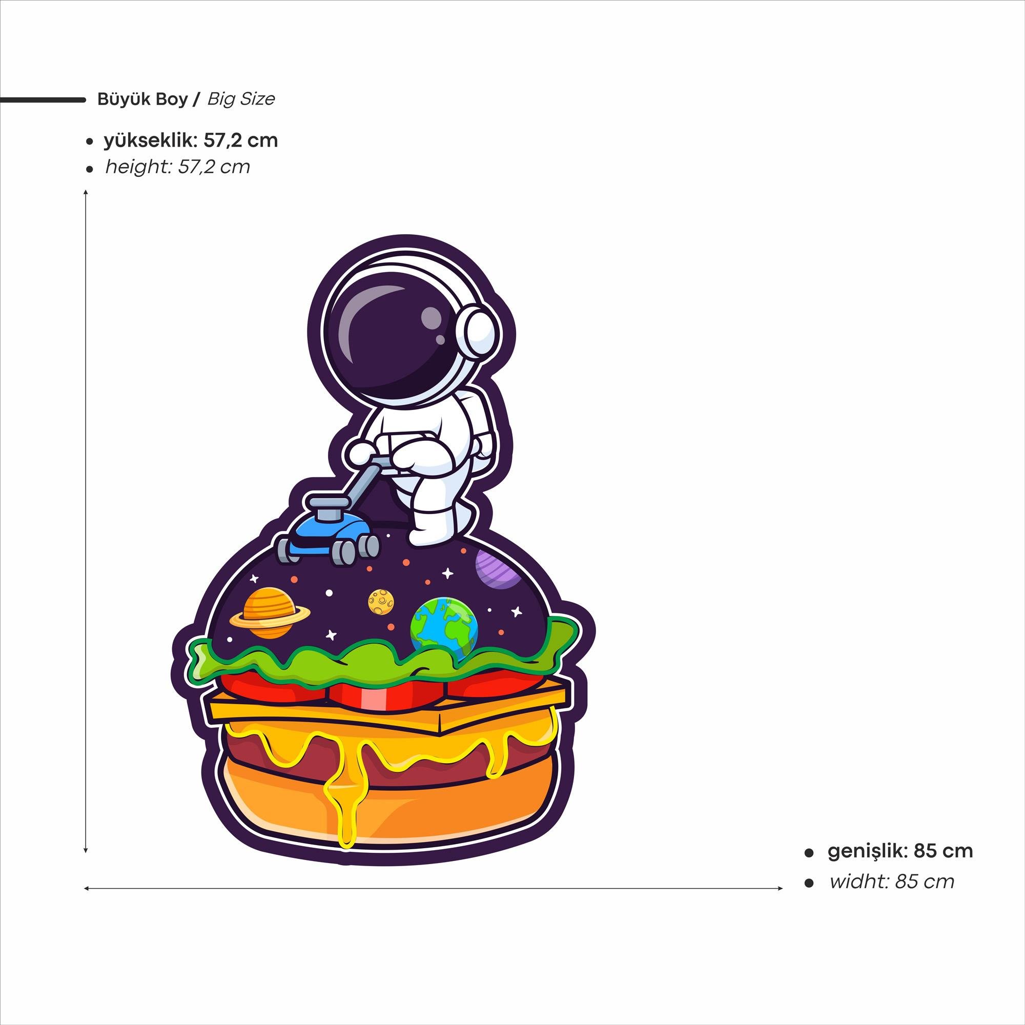 Astro Burger Baskılı Neon Tabela