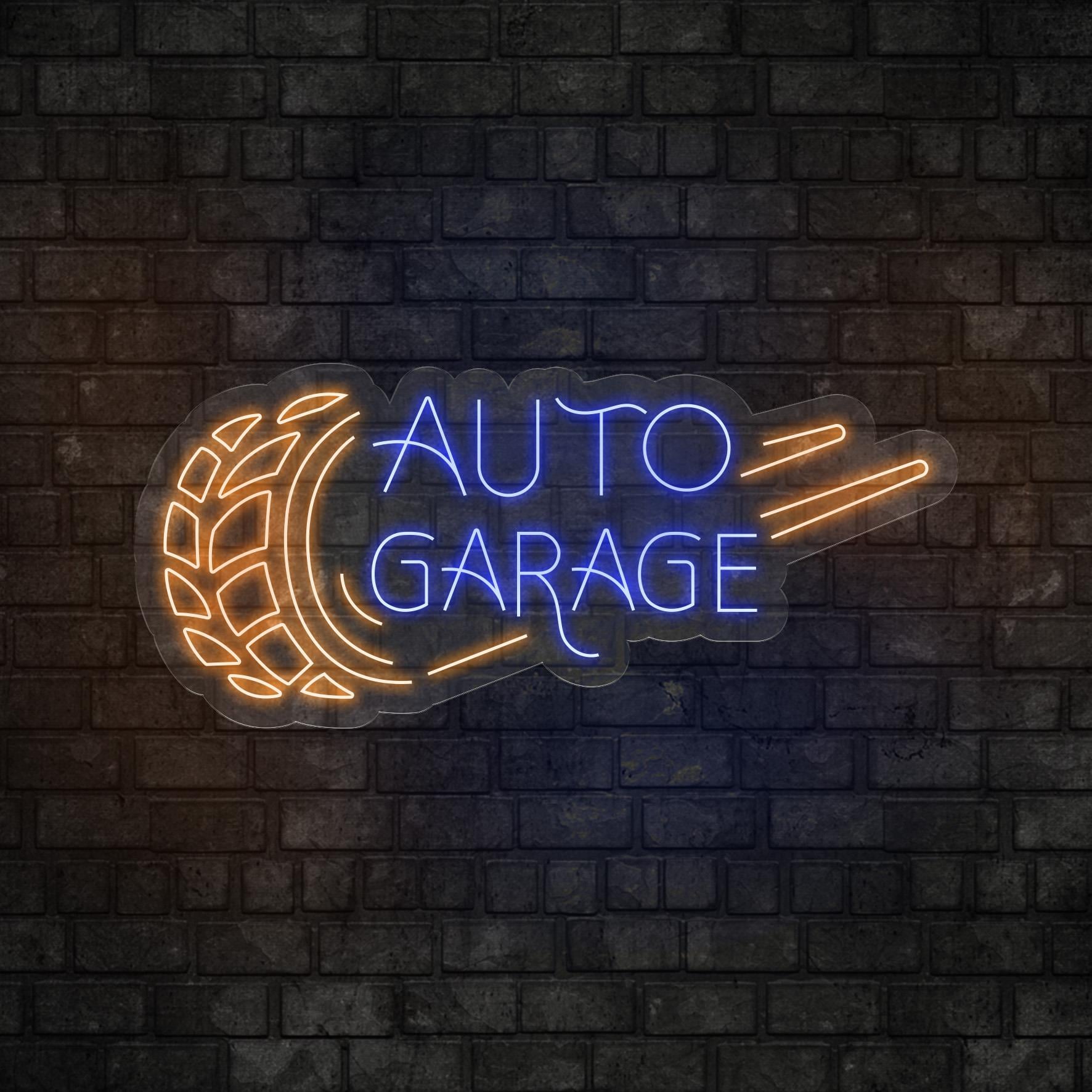 Auto Garage Yazılı Led Neon