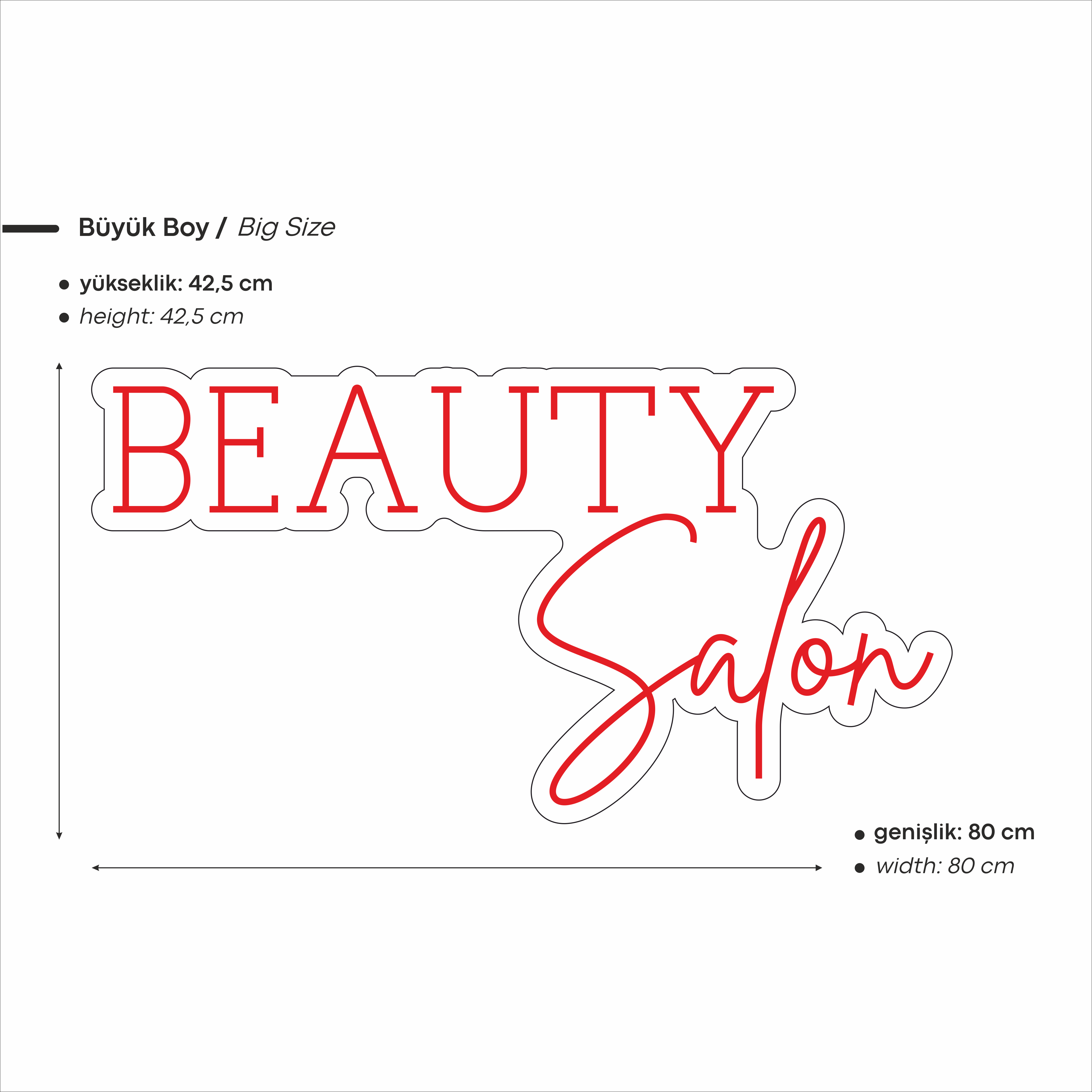 Beauty Salon Figürlü Led Neon
