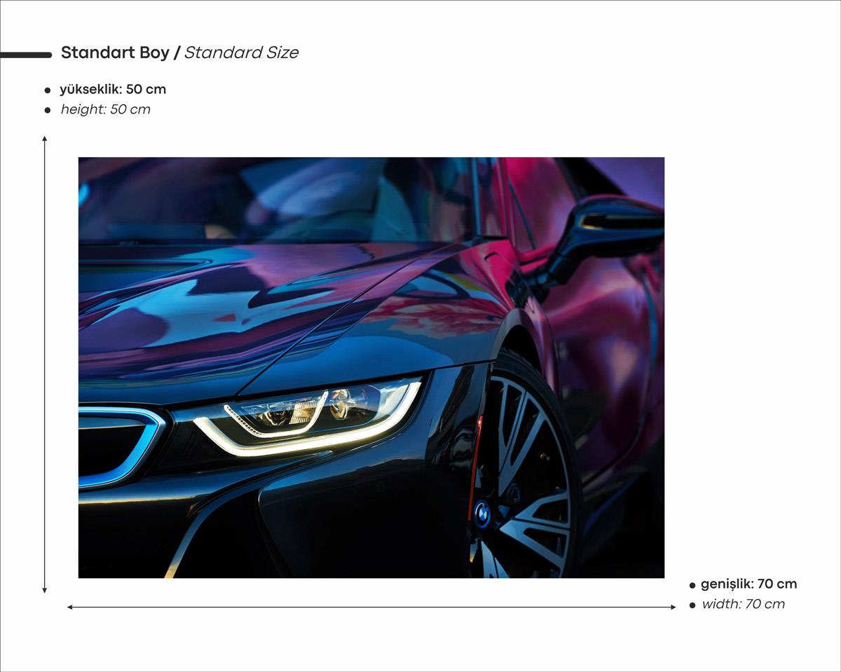 BMW i8 Araba Neon Tablo