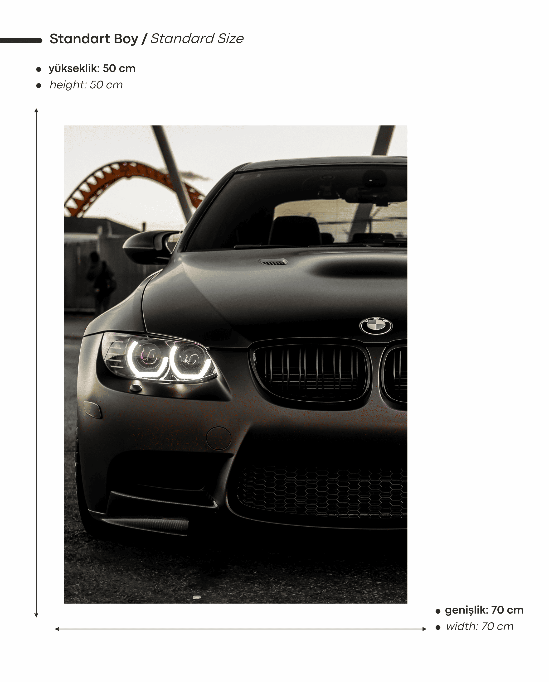 BMW M3 E92 Araba Neon Tablo
