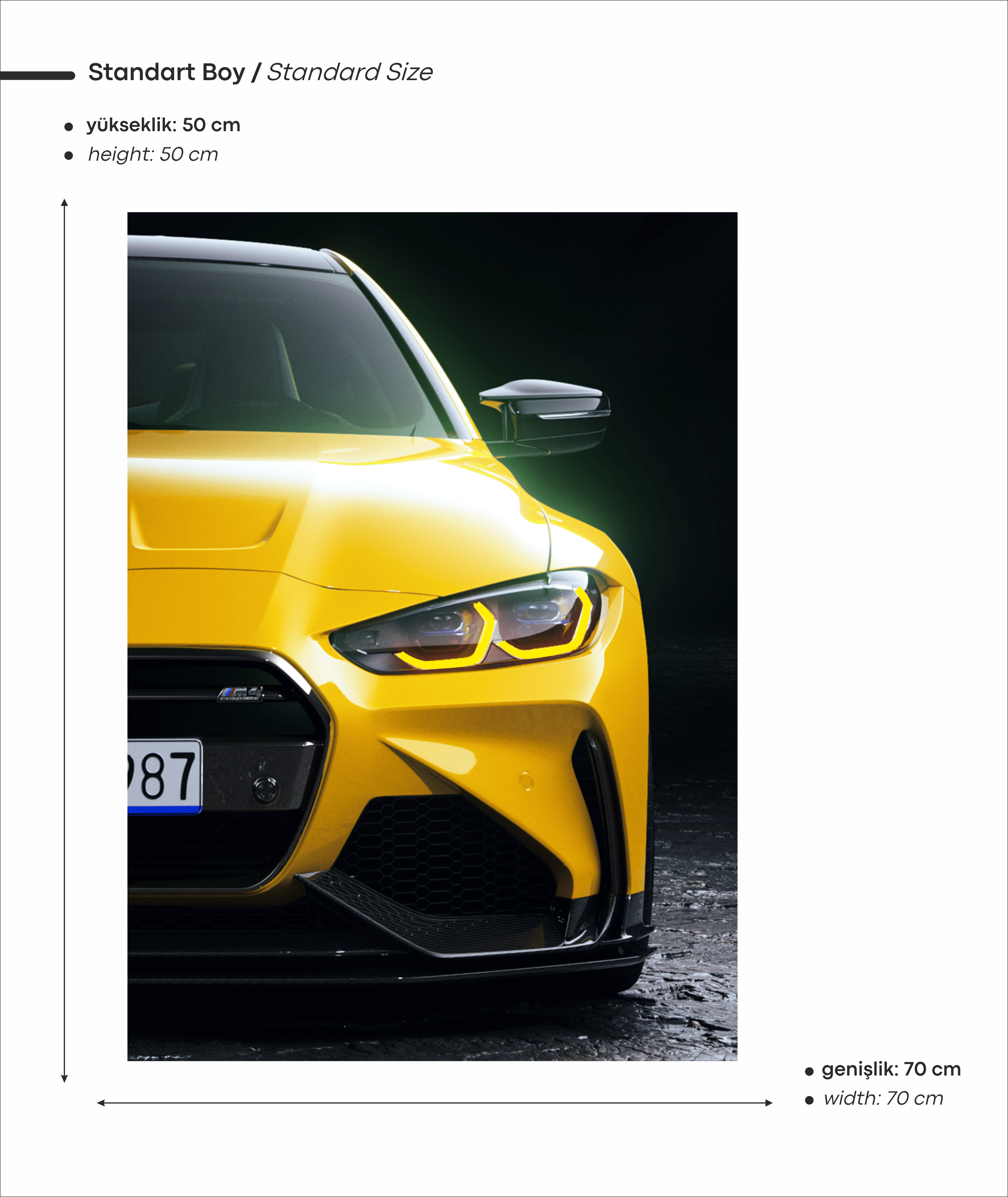 BMW M4 Araba Neon Tablo