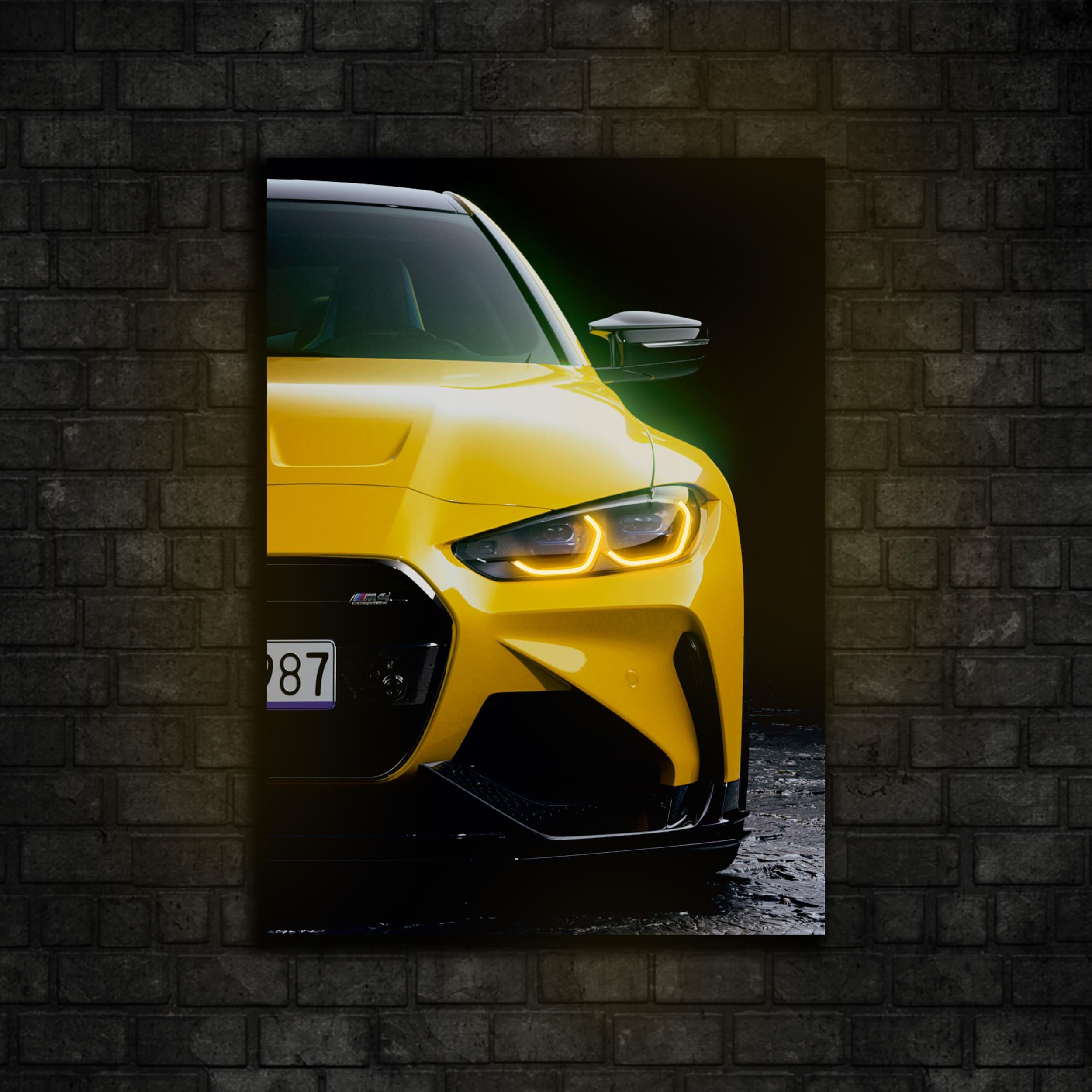 BMW M4 Araba Neon Tablo