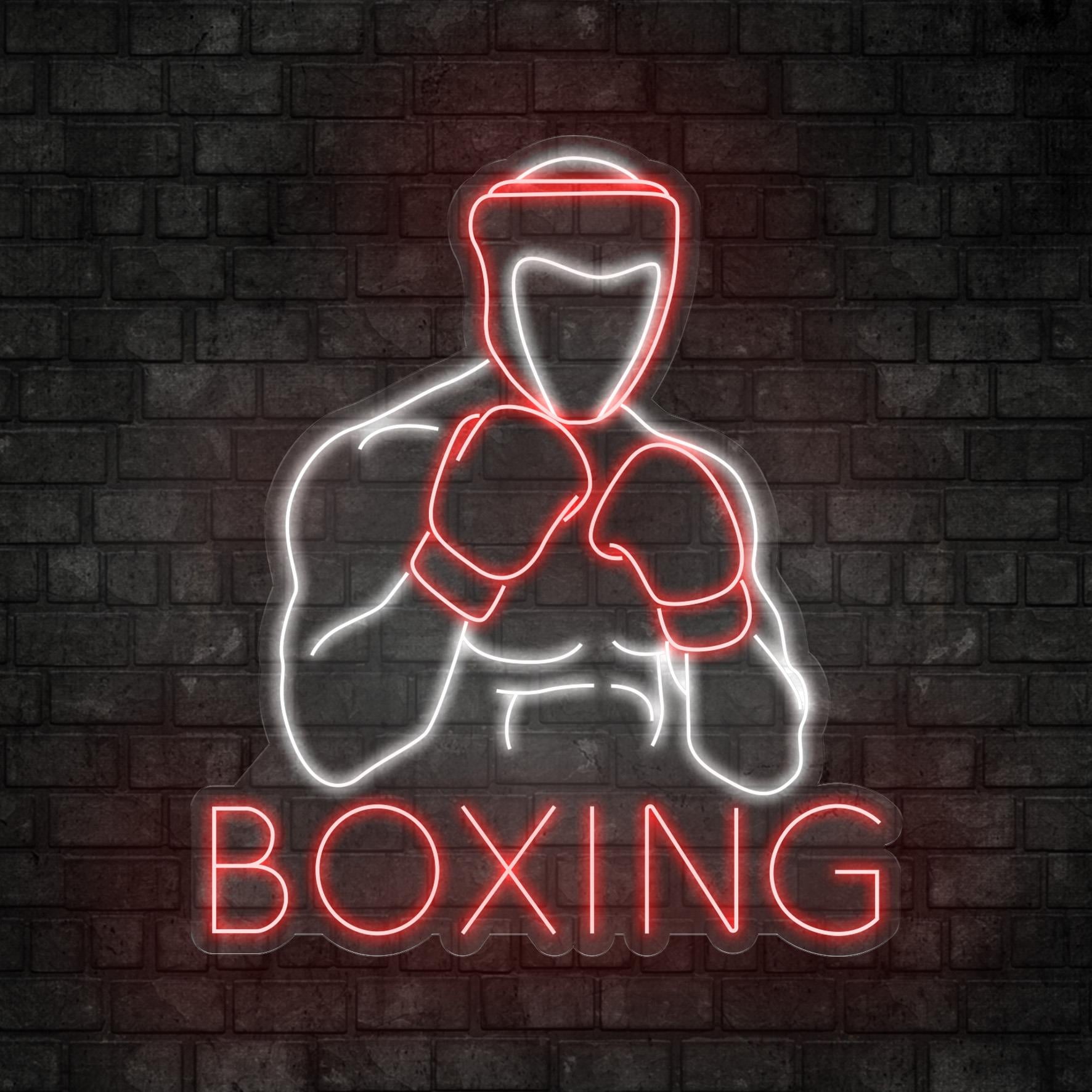 Boxing Yazılı Figürlü Led Neon