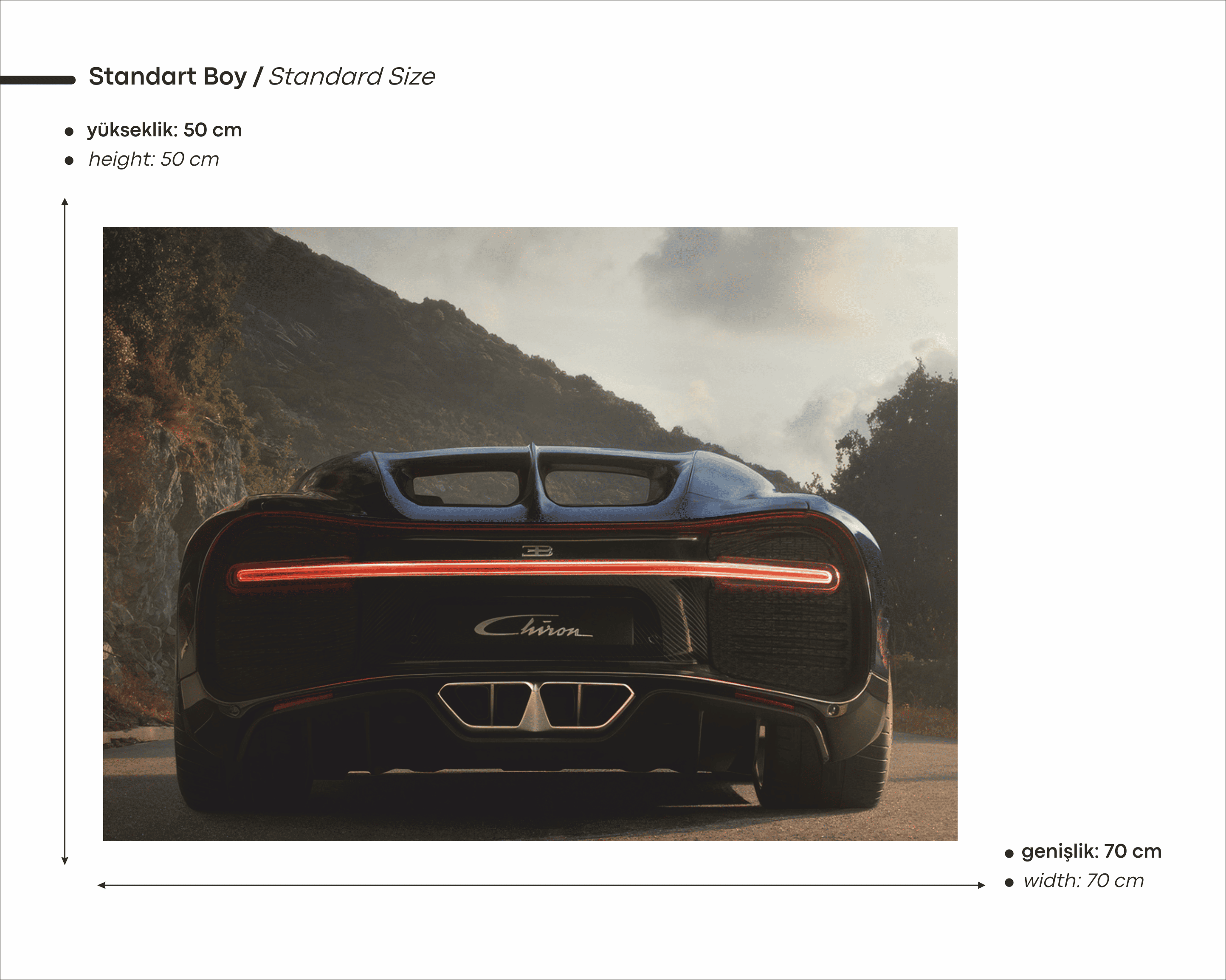 Bugatti Chiron  Neon Araba Poster