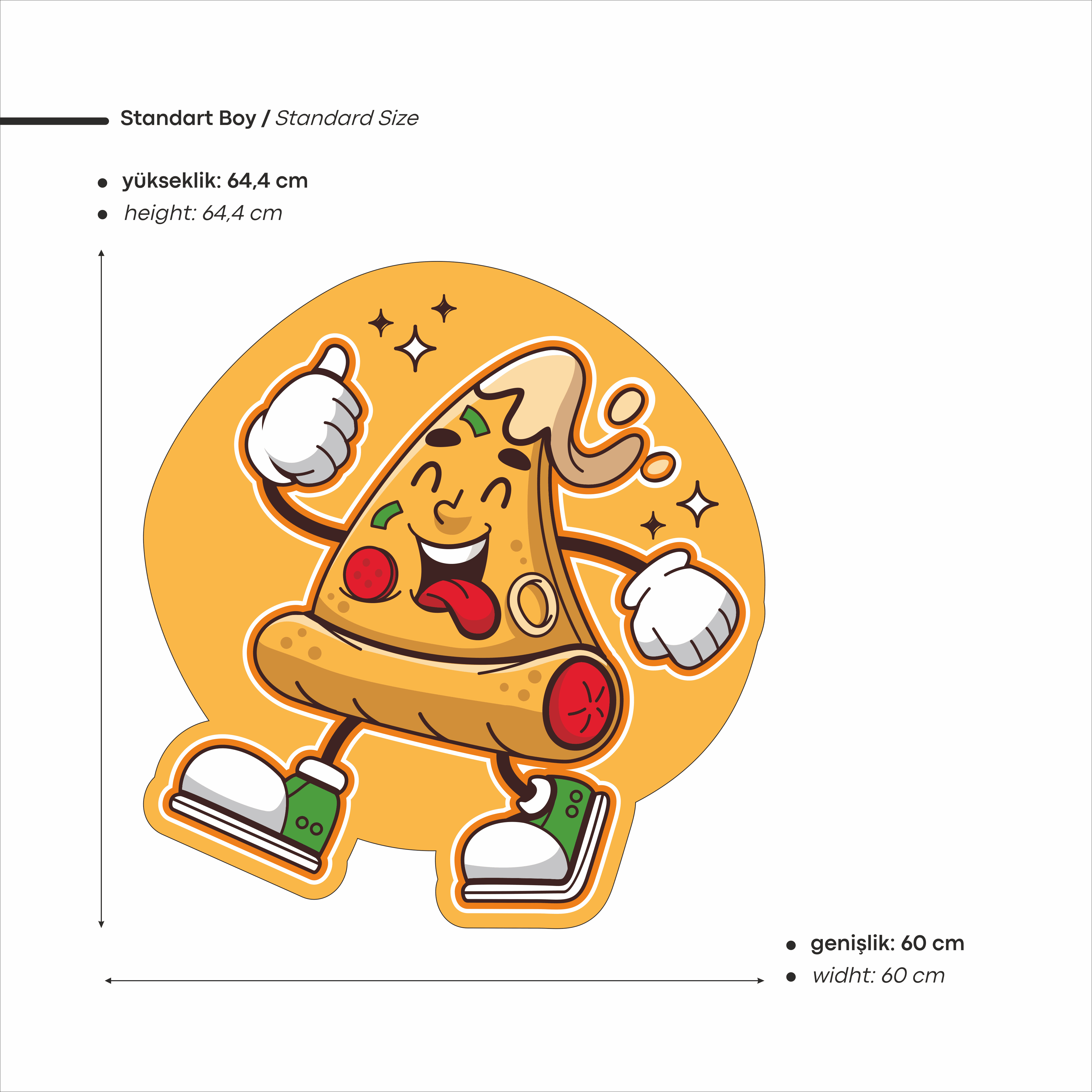 Dilim Pizza Baskılı Neon Tabela