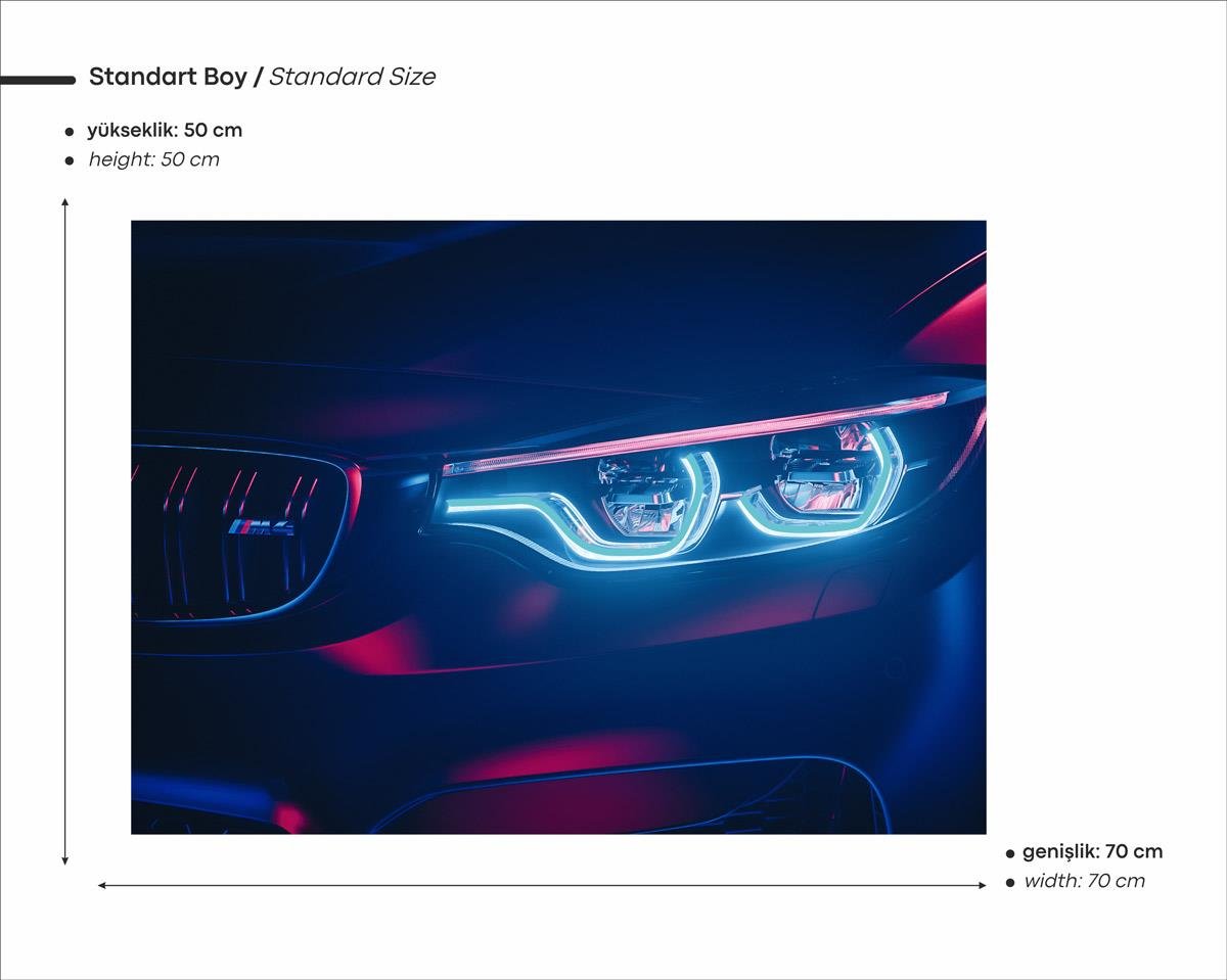 Dodge M4 Araba Neon Tablo