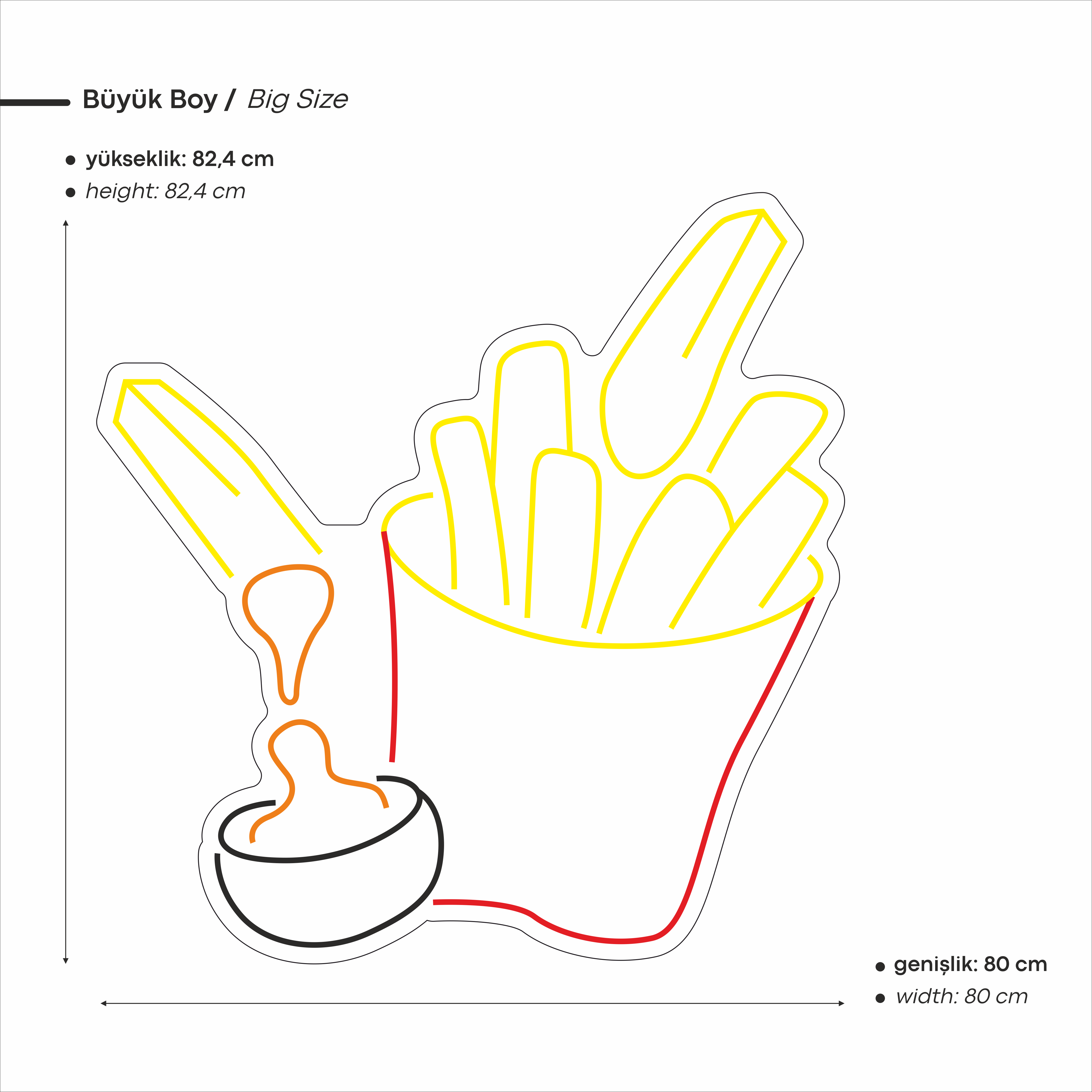French Fries Led Neon