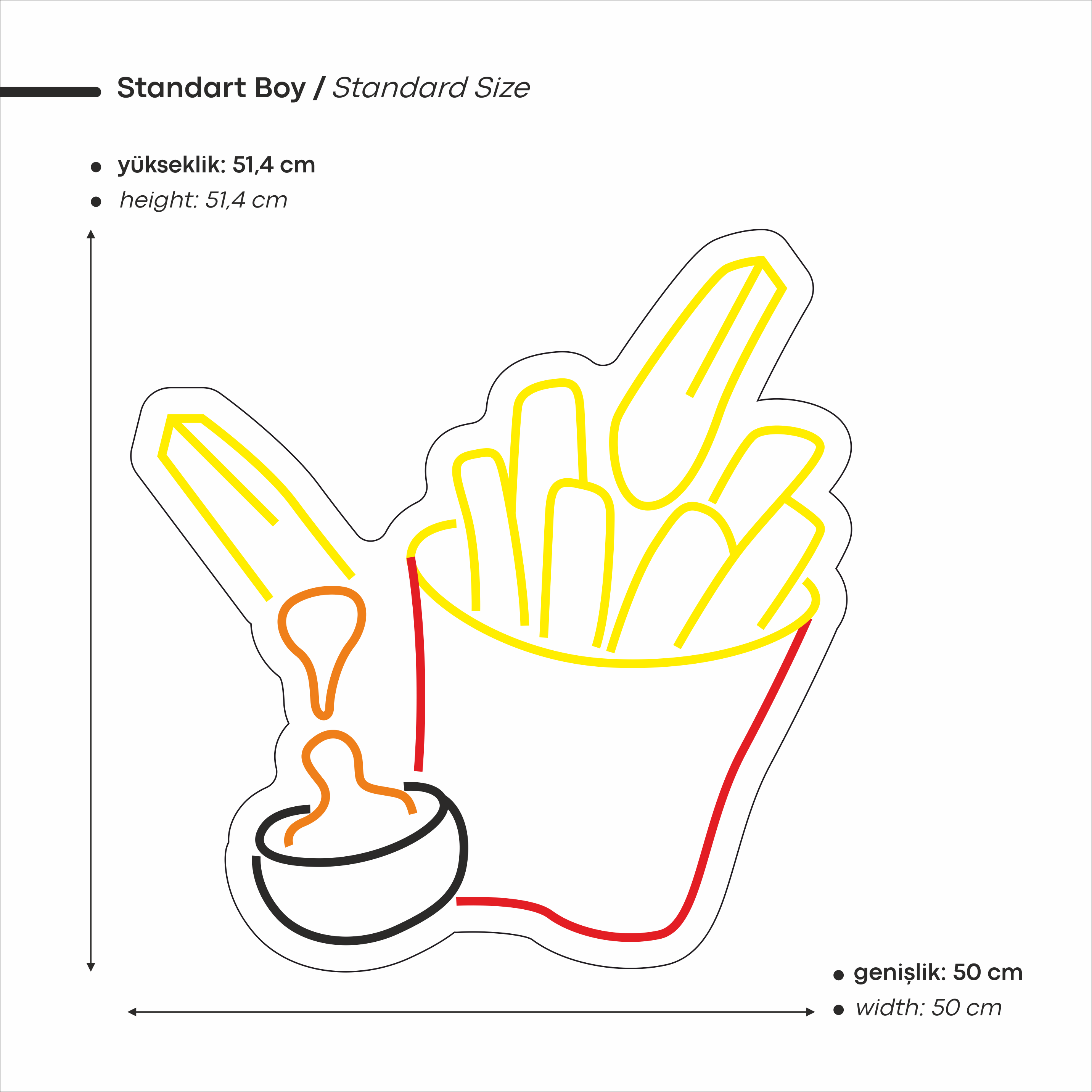 French Fries Led Neon