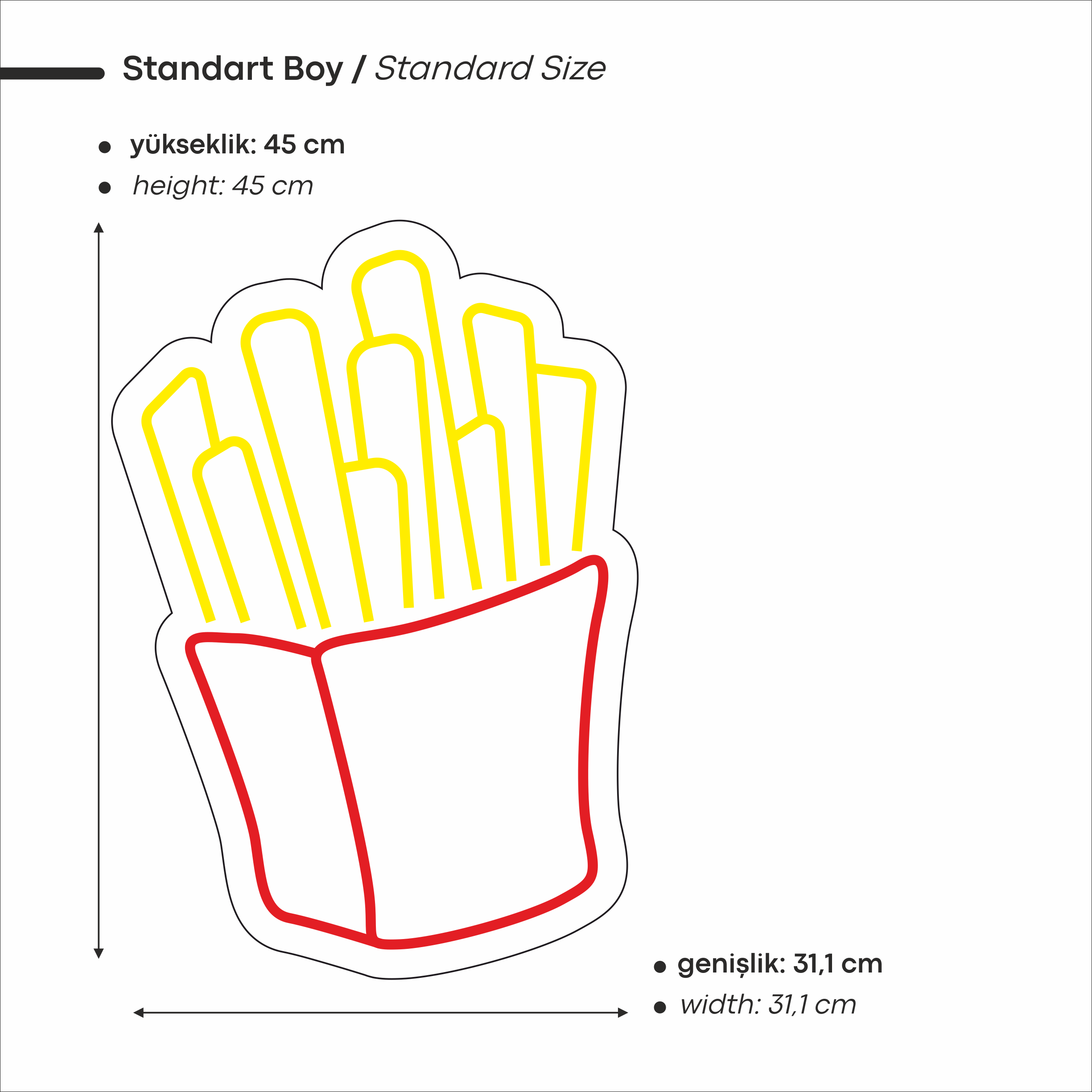 French Fries Led Neon