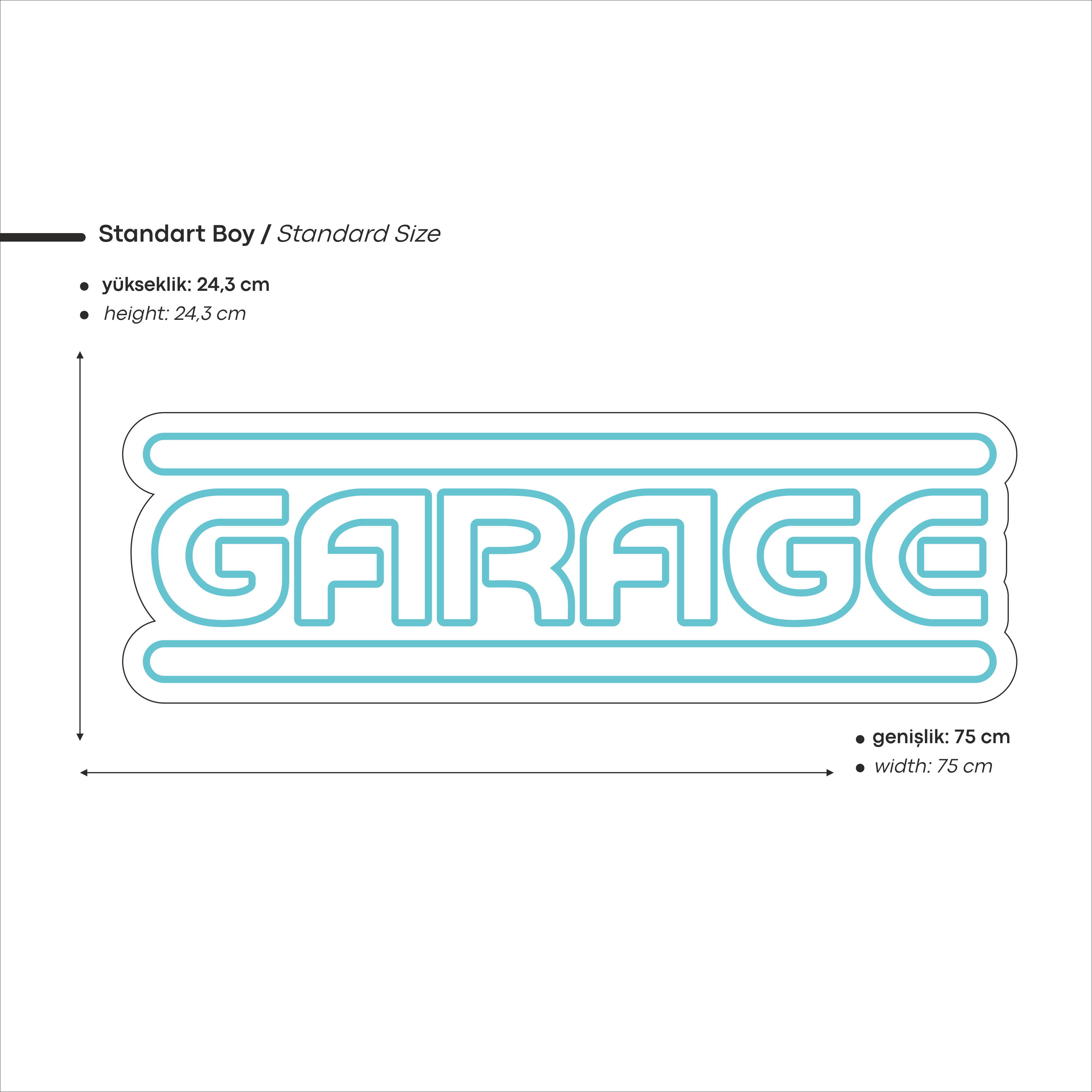 Garage Yazılı Led Neon