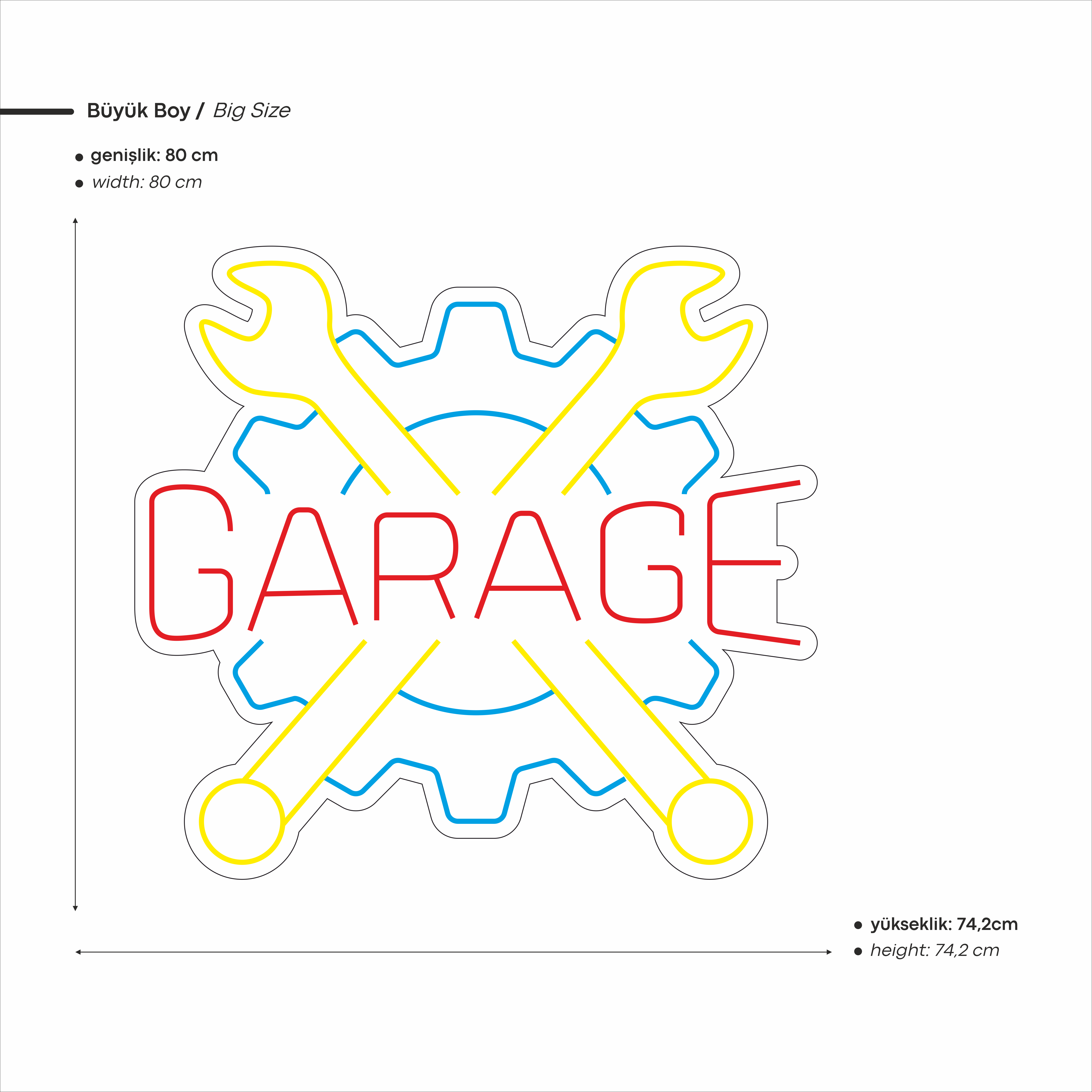 Garage Yazılı Led Neon