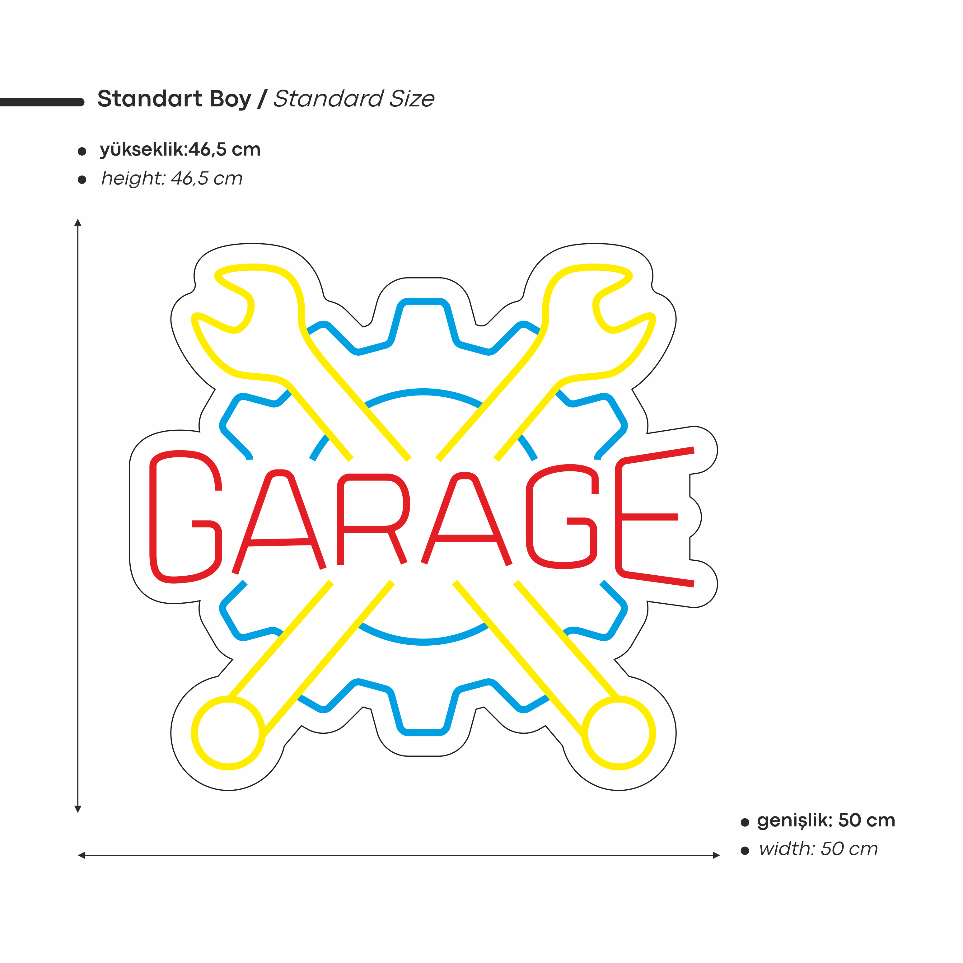 Garage Yazılı Led Neon