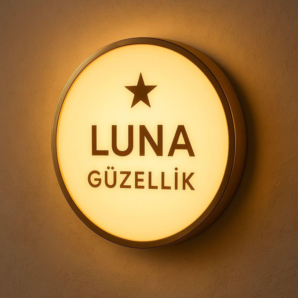 Gold Paslanmaz Yuvarlak Işıklı Logo Günışığı Led (Ölçü Seçenekli)