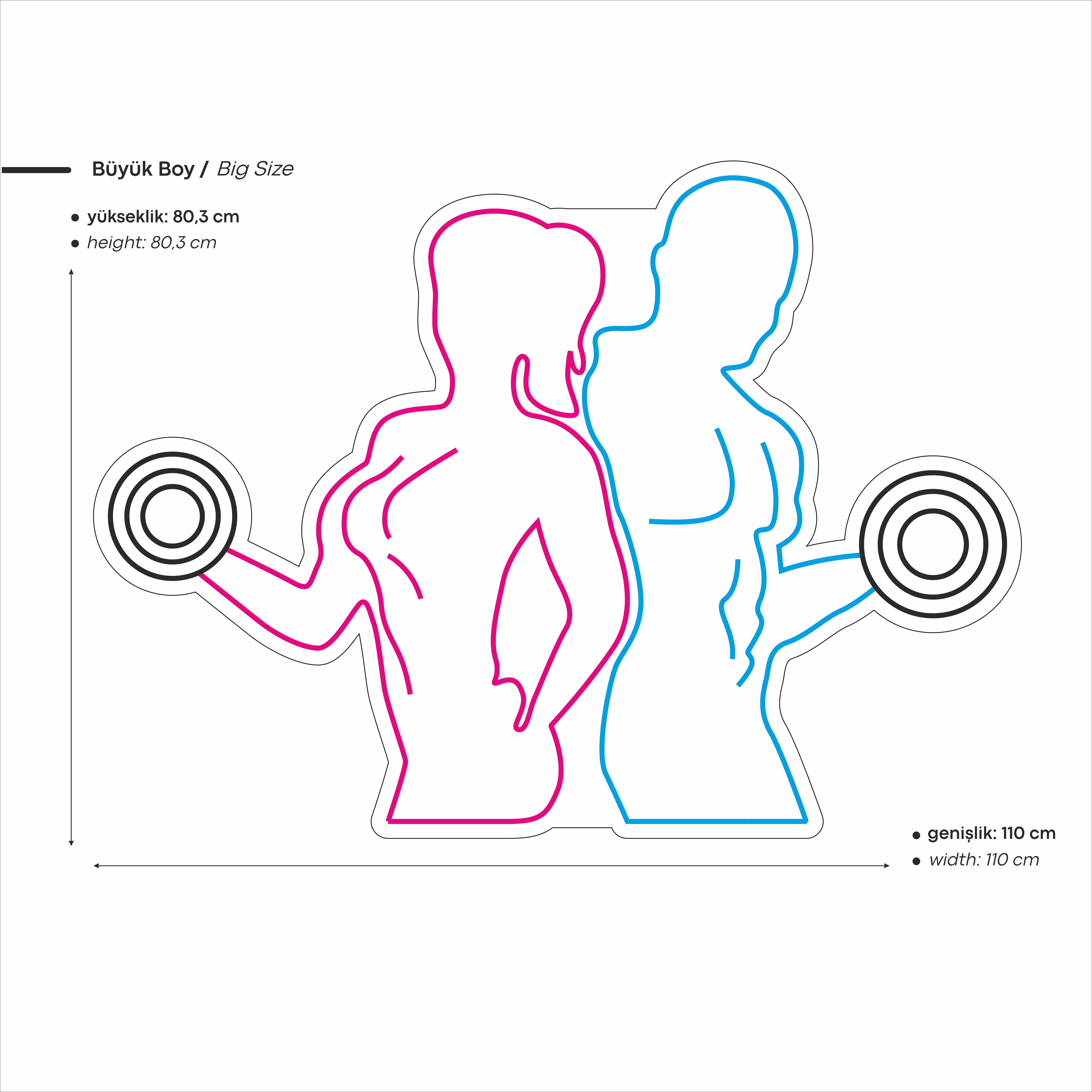 Gym Workout Figürlü Led Neon