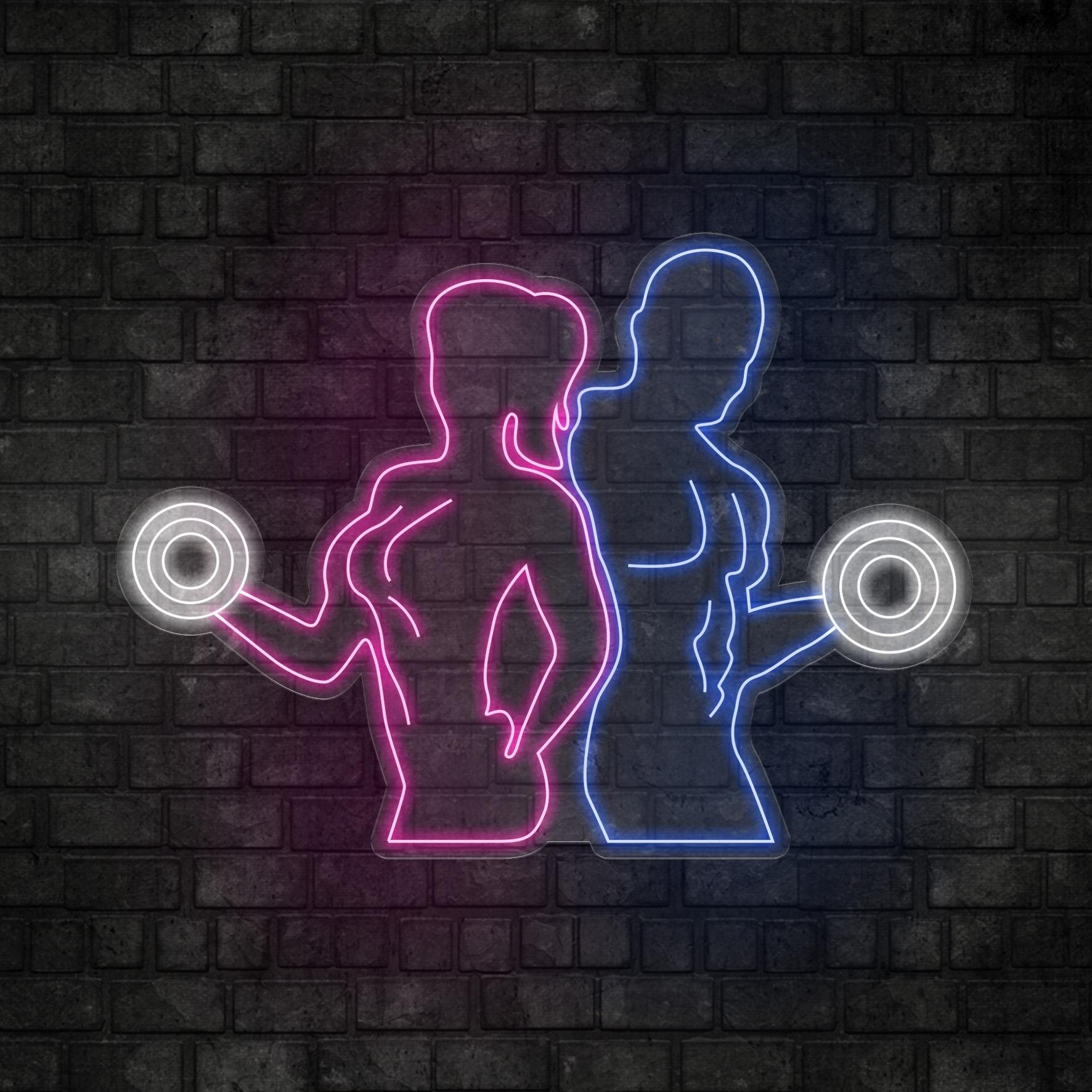 Gym Workout Figürlü Led Neon