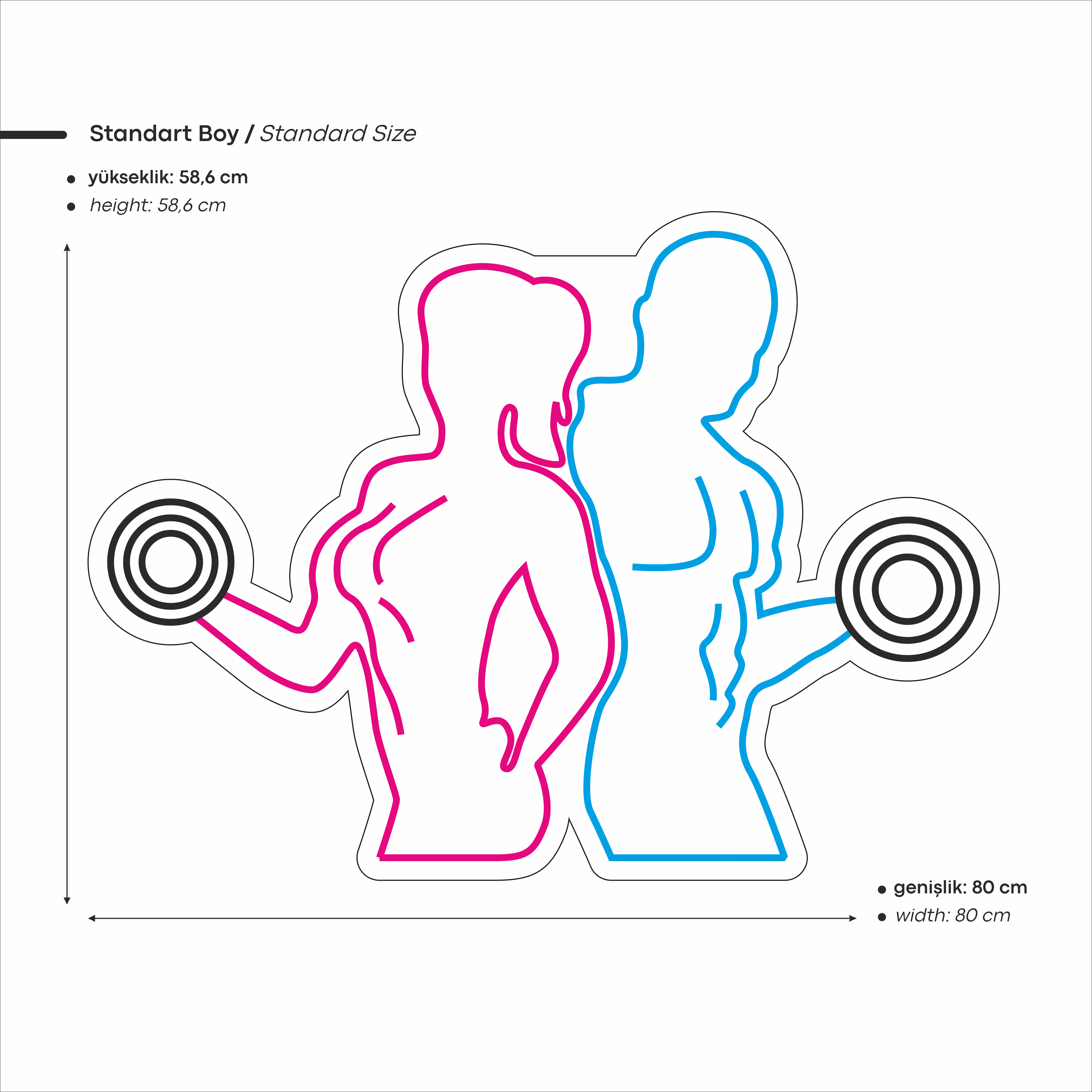 Gym Workout Figürlü Led Neon