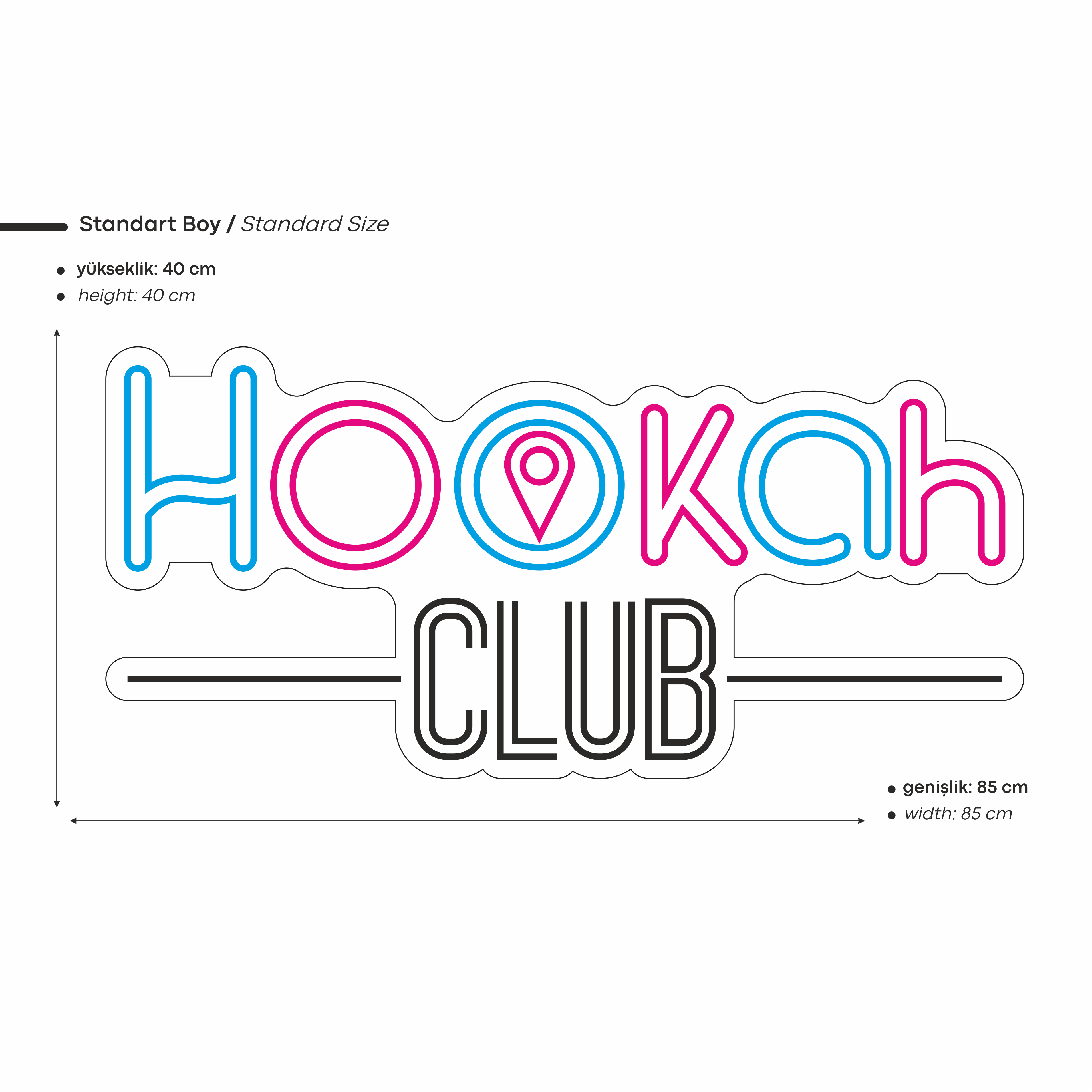 Hookah Club Yazılı Led Neon