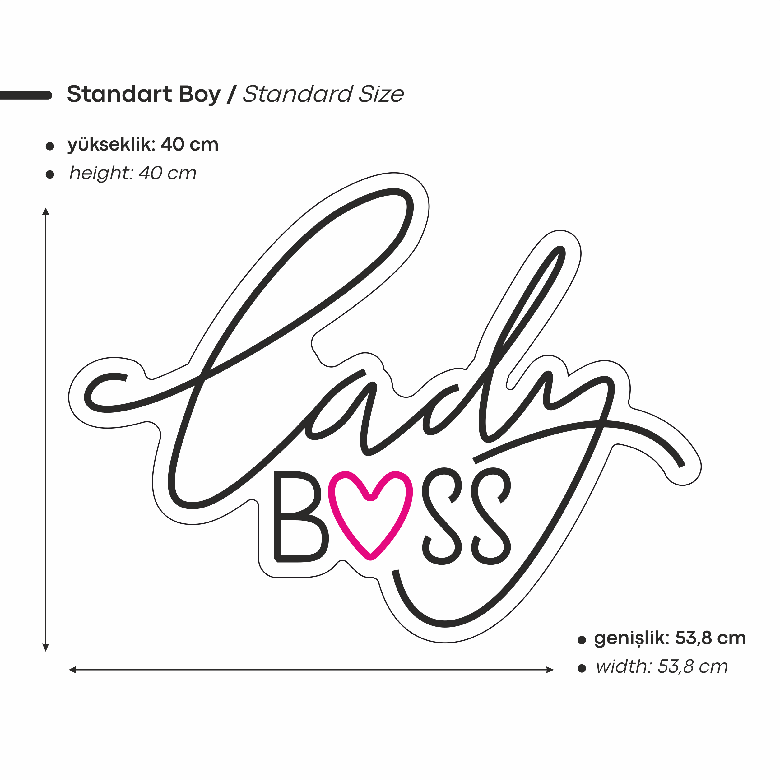Lady Boss Yazılı Led Neon