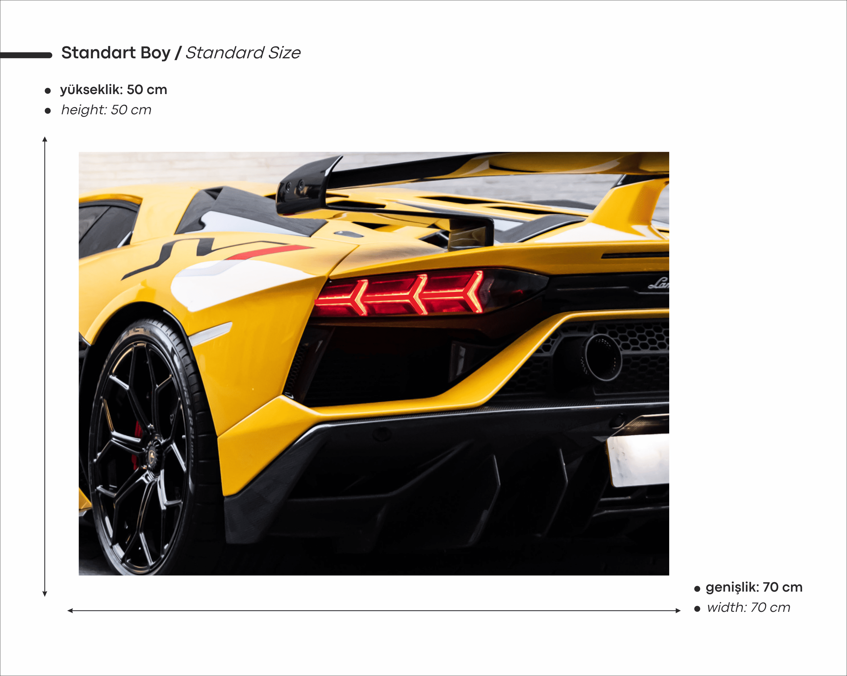 Lamborghini Aventador Araba Neon Tablo