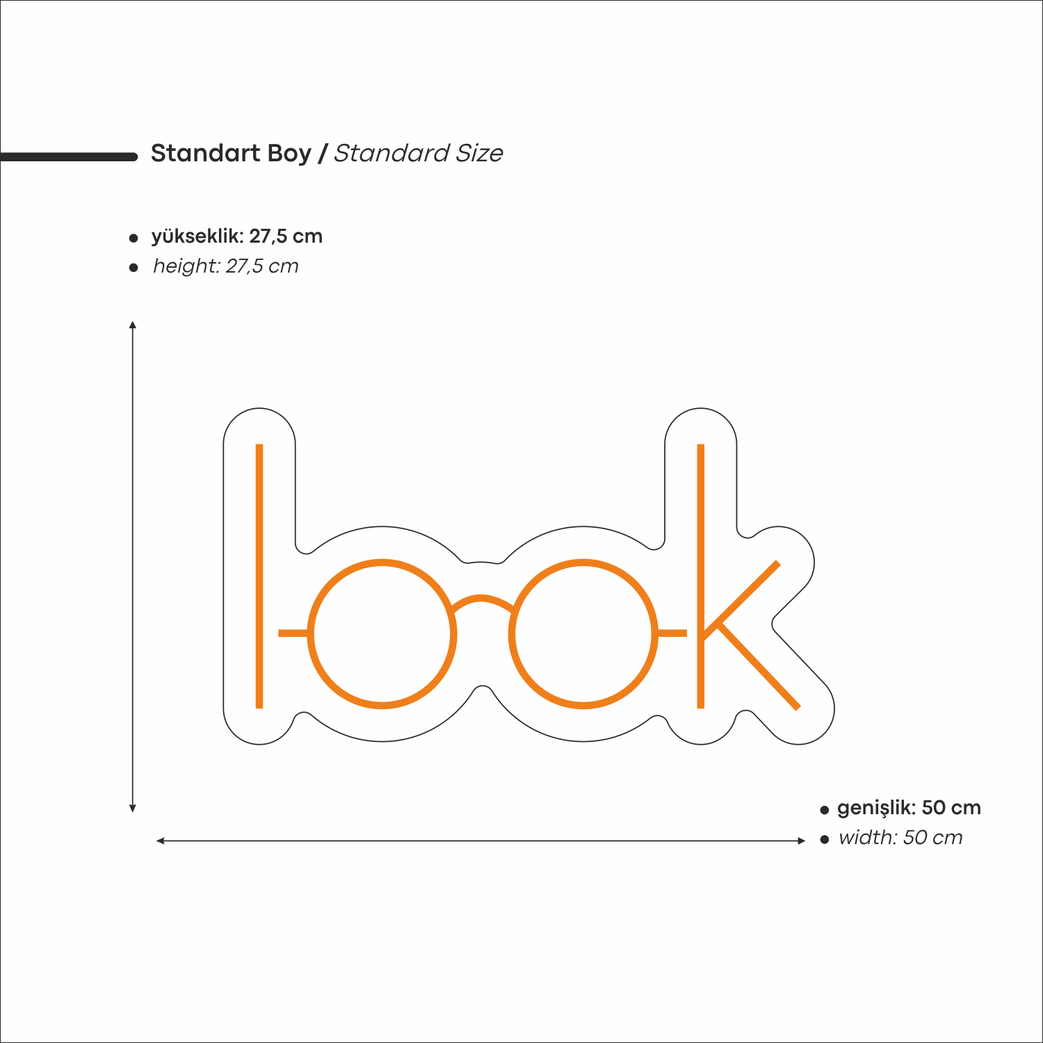 Look Yazılı  Neon Tabela