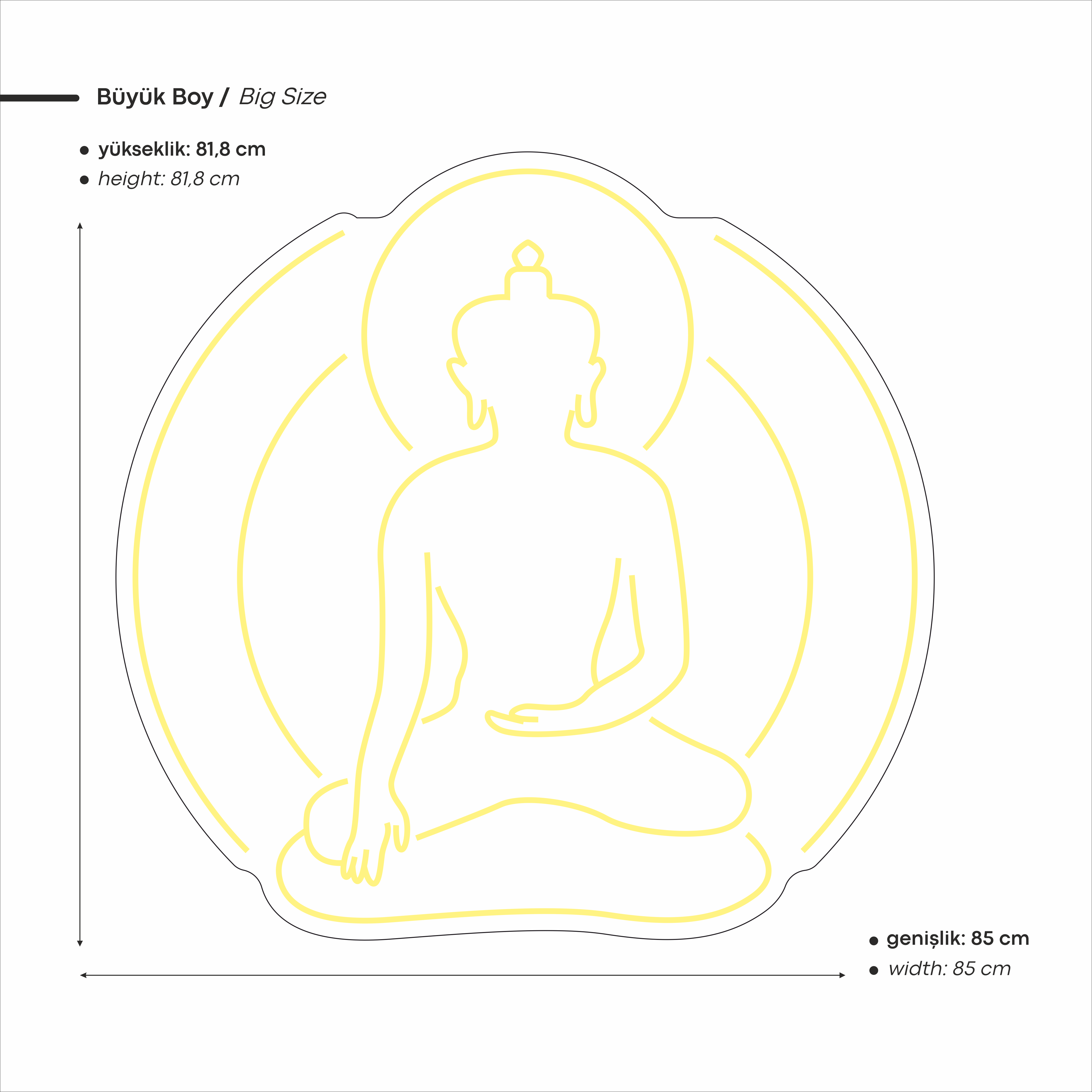 Meditasyon Zen Figürlü Led Neon
