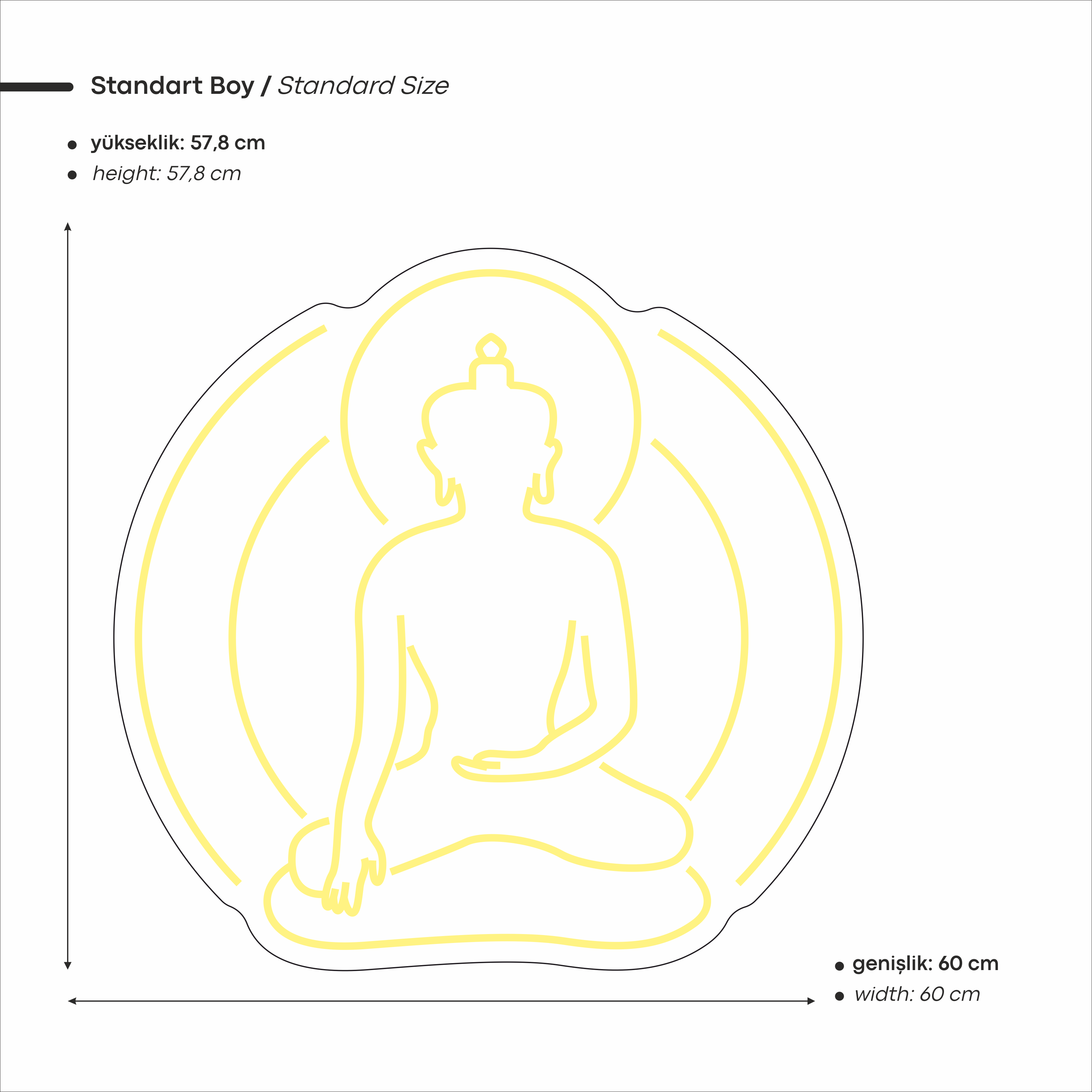 Meditasyon Zen Figürlü Led Neon
