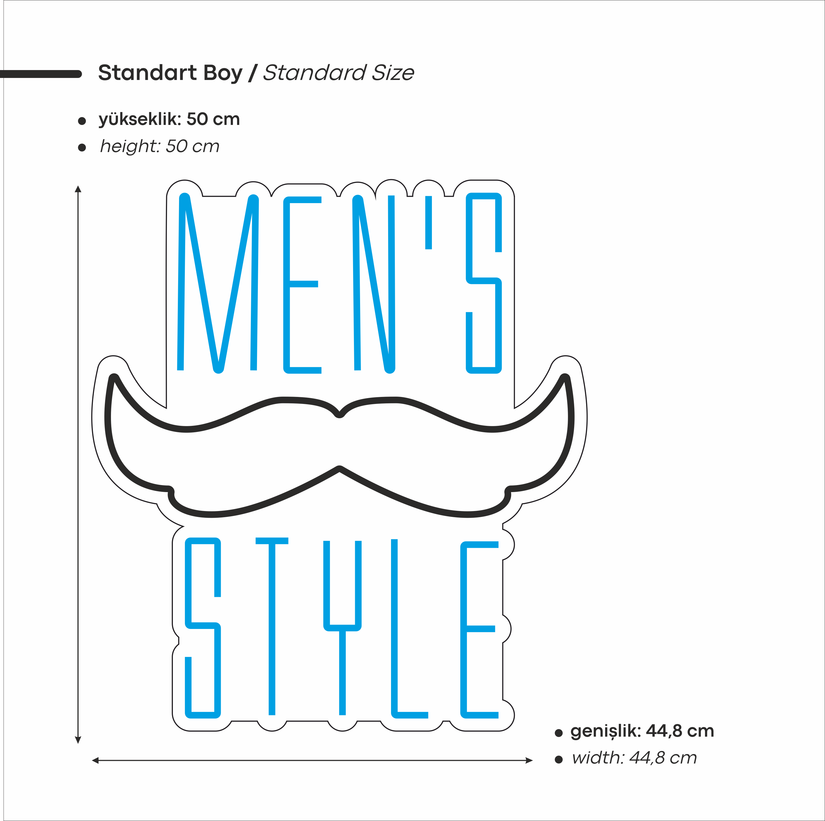 Mens Style Yazılı Led Neon