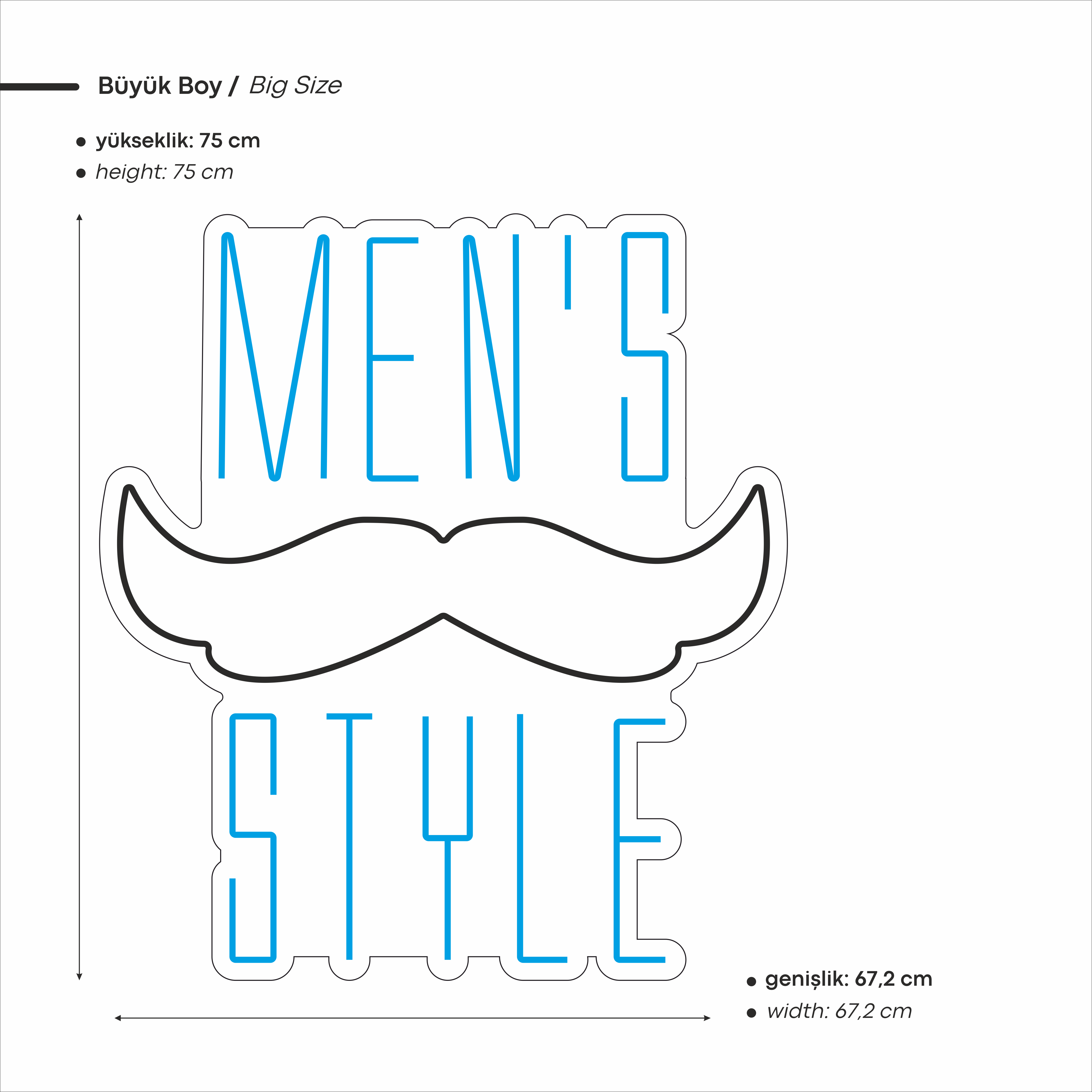 Mens Style Yazılı Led Neon