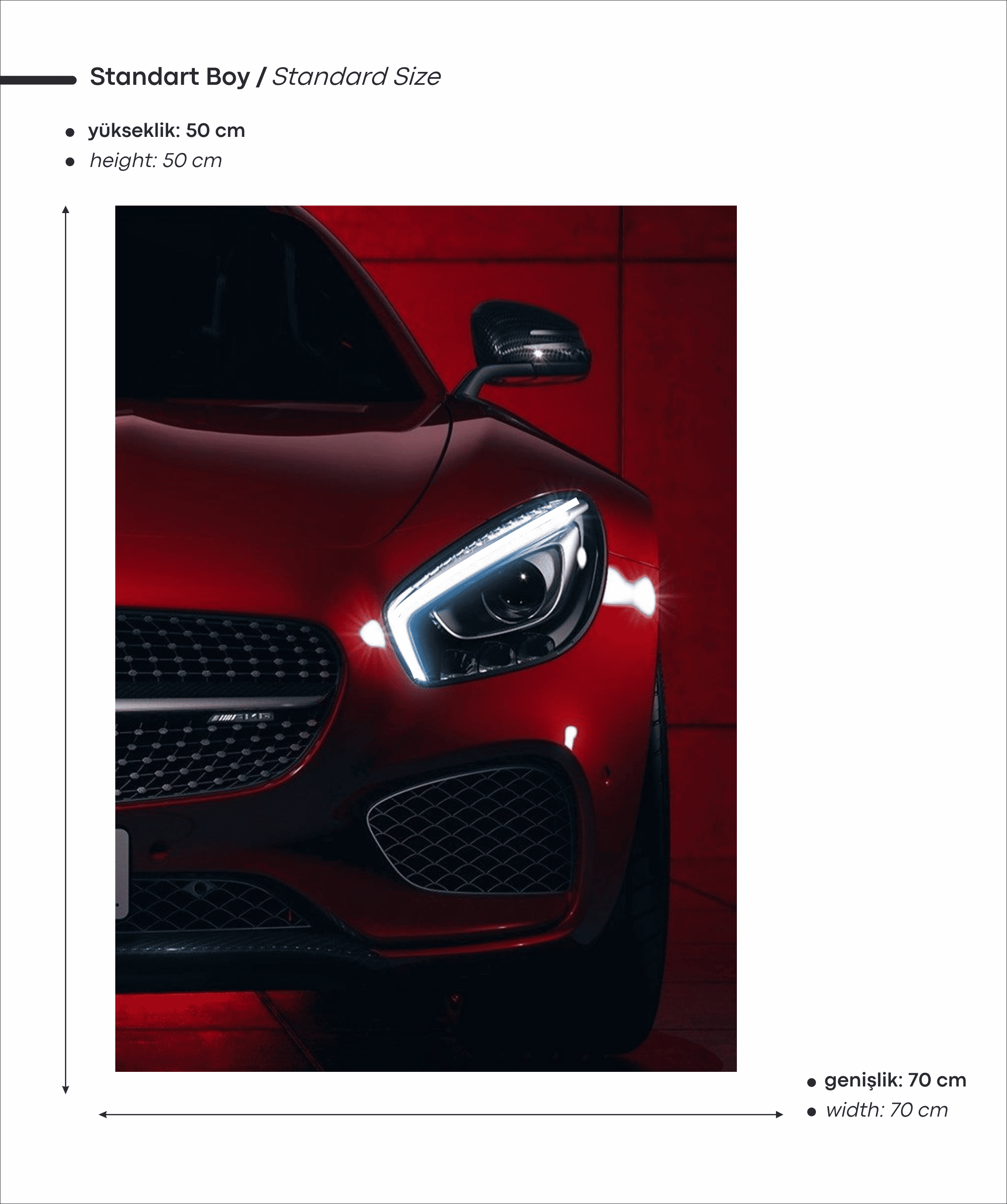 Mercedes Benz AMG GT Araba Neon Tablo