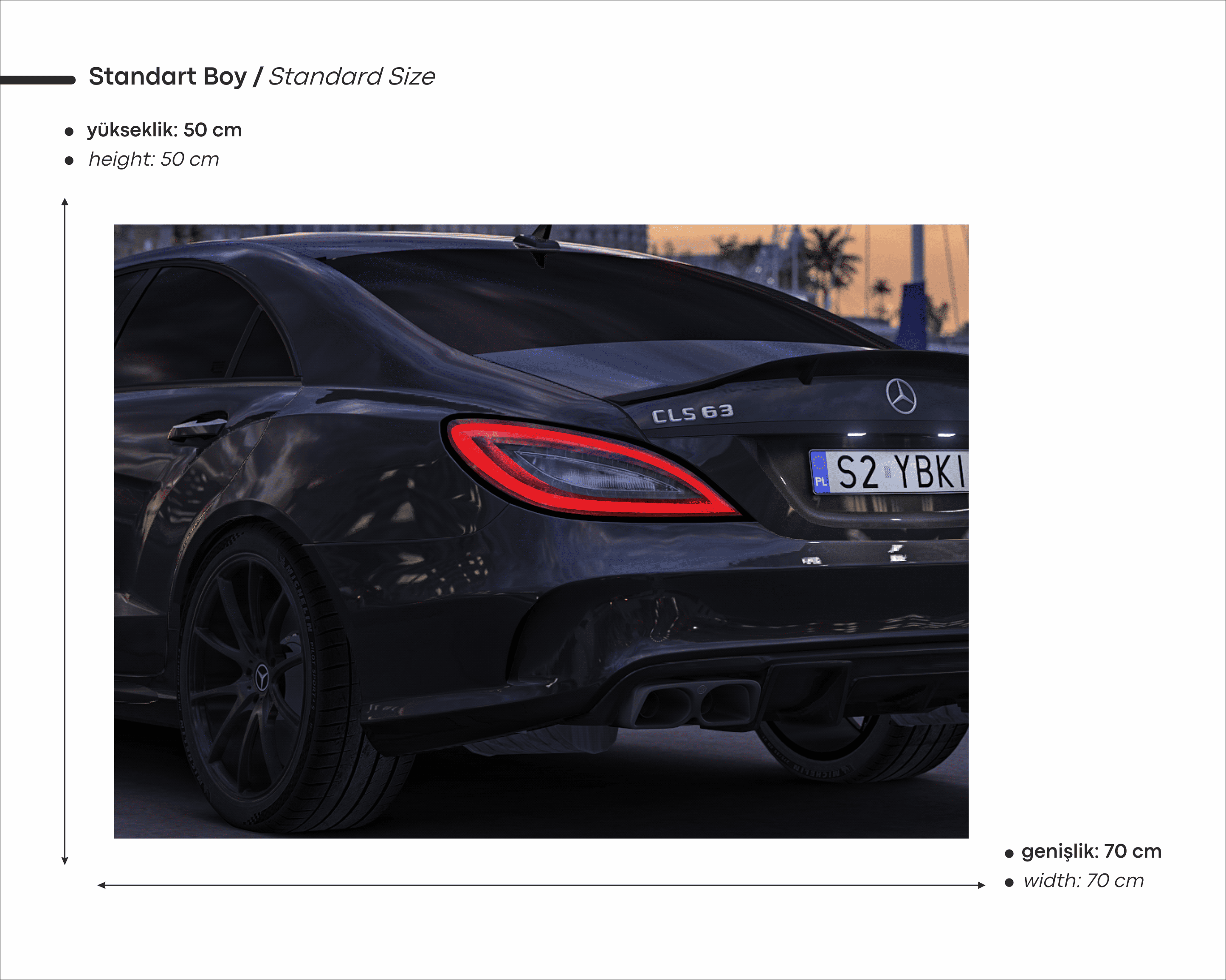Mercedes Benz CLS 63 AMG Araba Neon Tablo