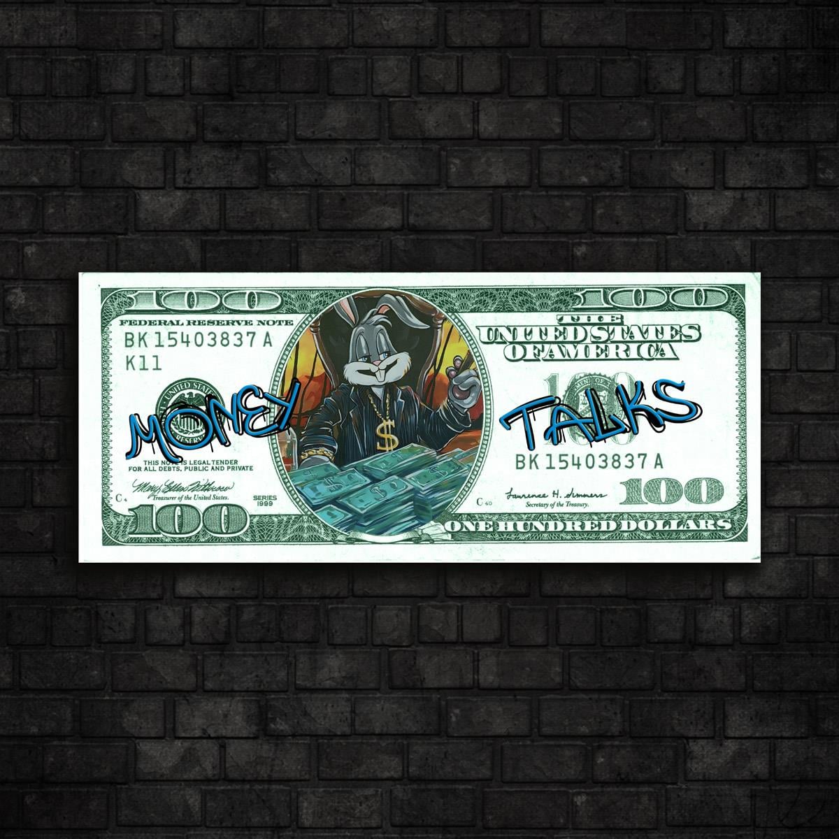 Money Tolks Dolar Baskılı Neon Tabela