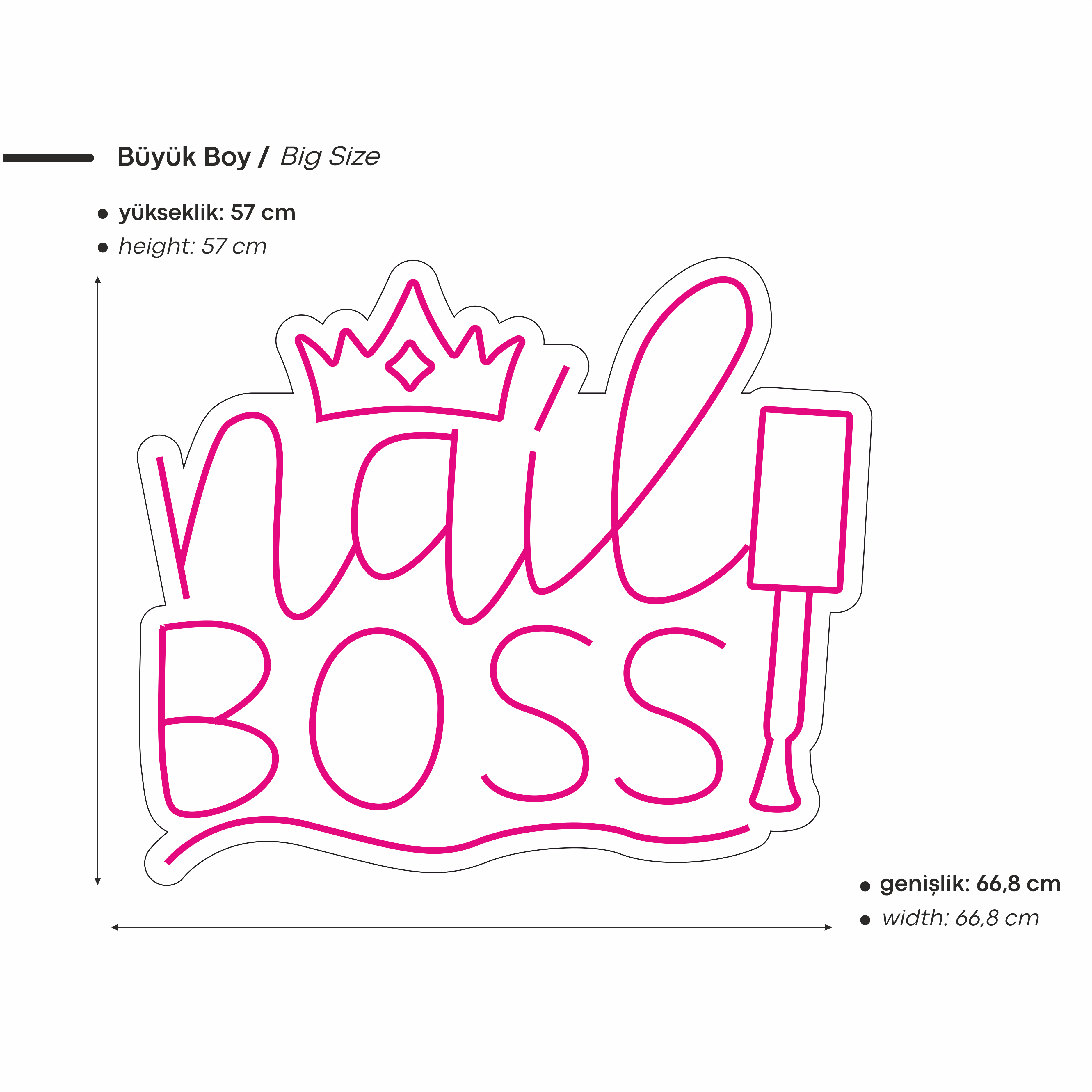Nail Boss Yazılı Led Neon