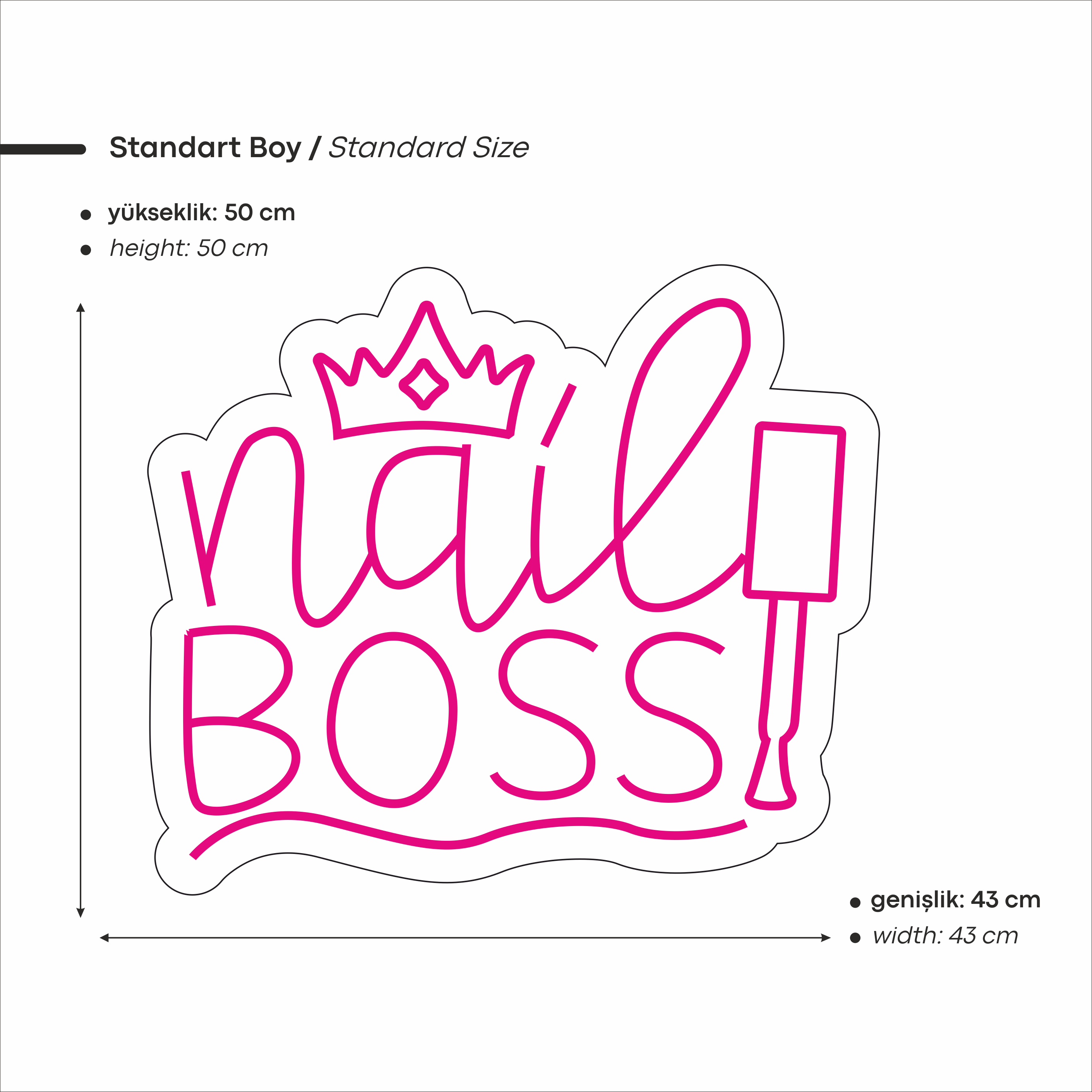 Nail Boss Yazılı Led Neon
