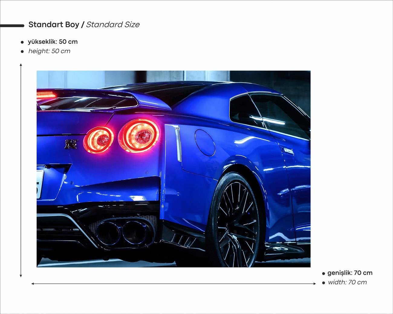 Nissan GT-R R35 Araba Neon Tablo