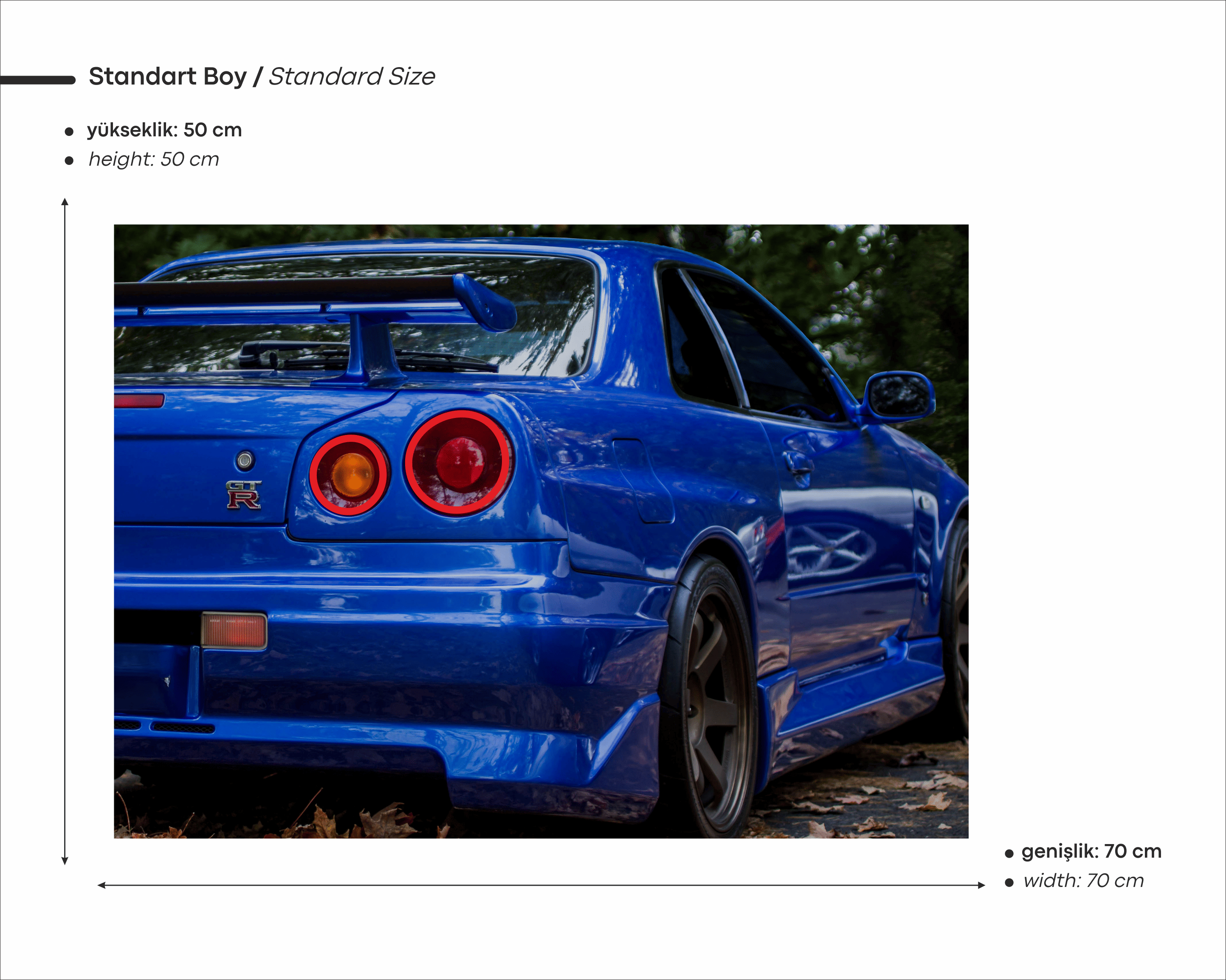 Nissan Skyline GT-R R34 Araba Neon Tablo