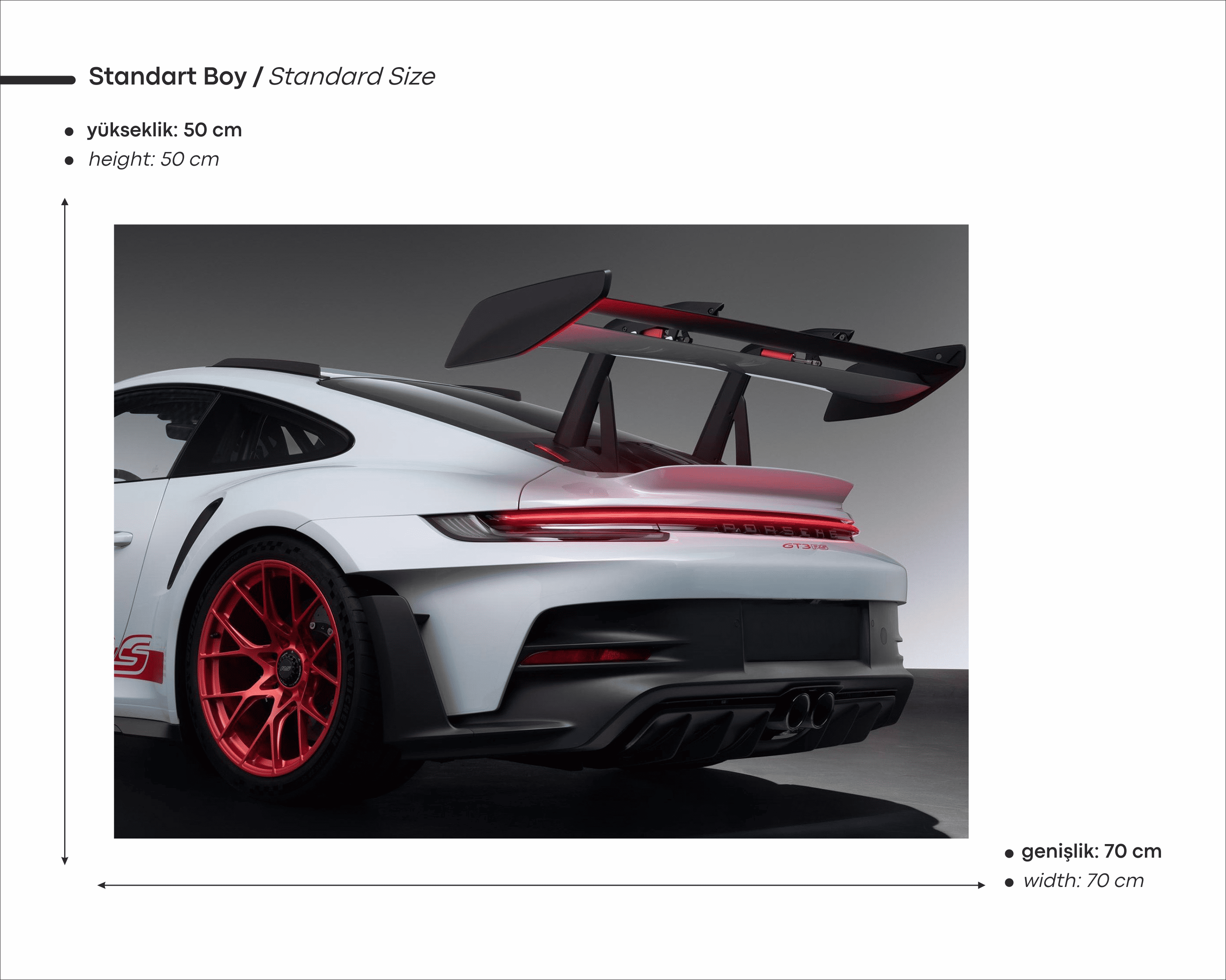 Porsche 911 GT3 RS Araba Neon Tablo