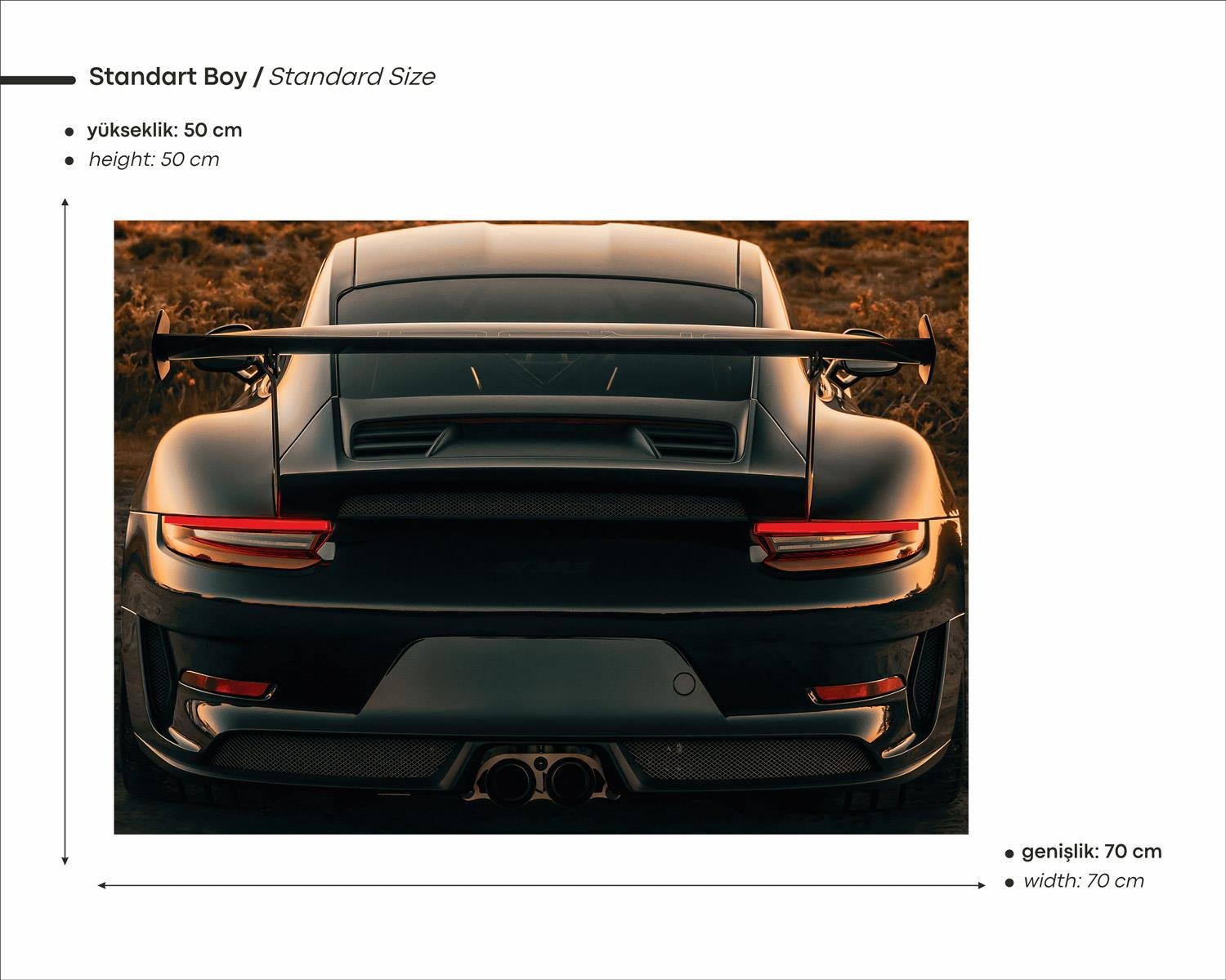 Porsche 911 GT3 RS Araba Neon Tablo