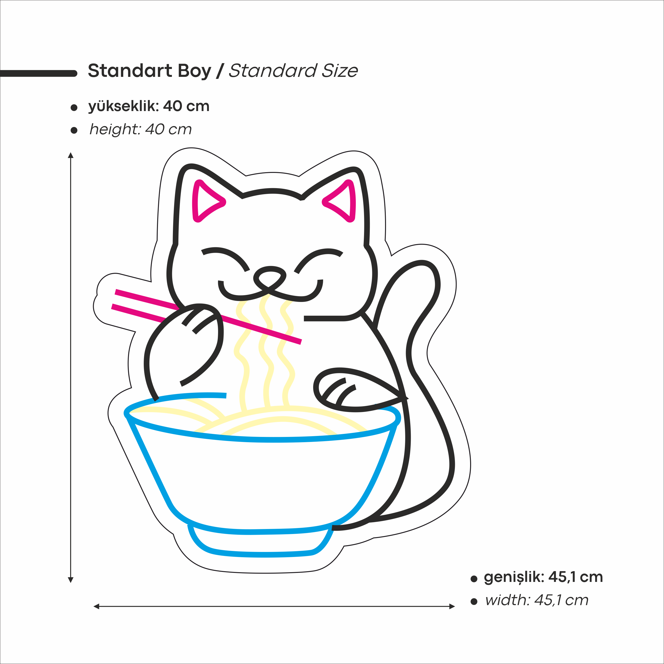 Ramen Cat Led Neon