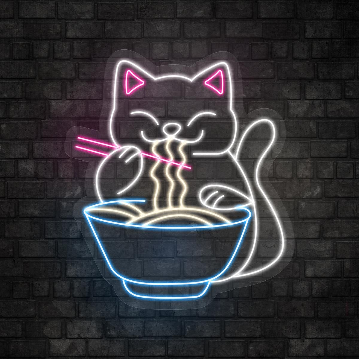 Ramen Cat Led Neon