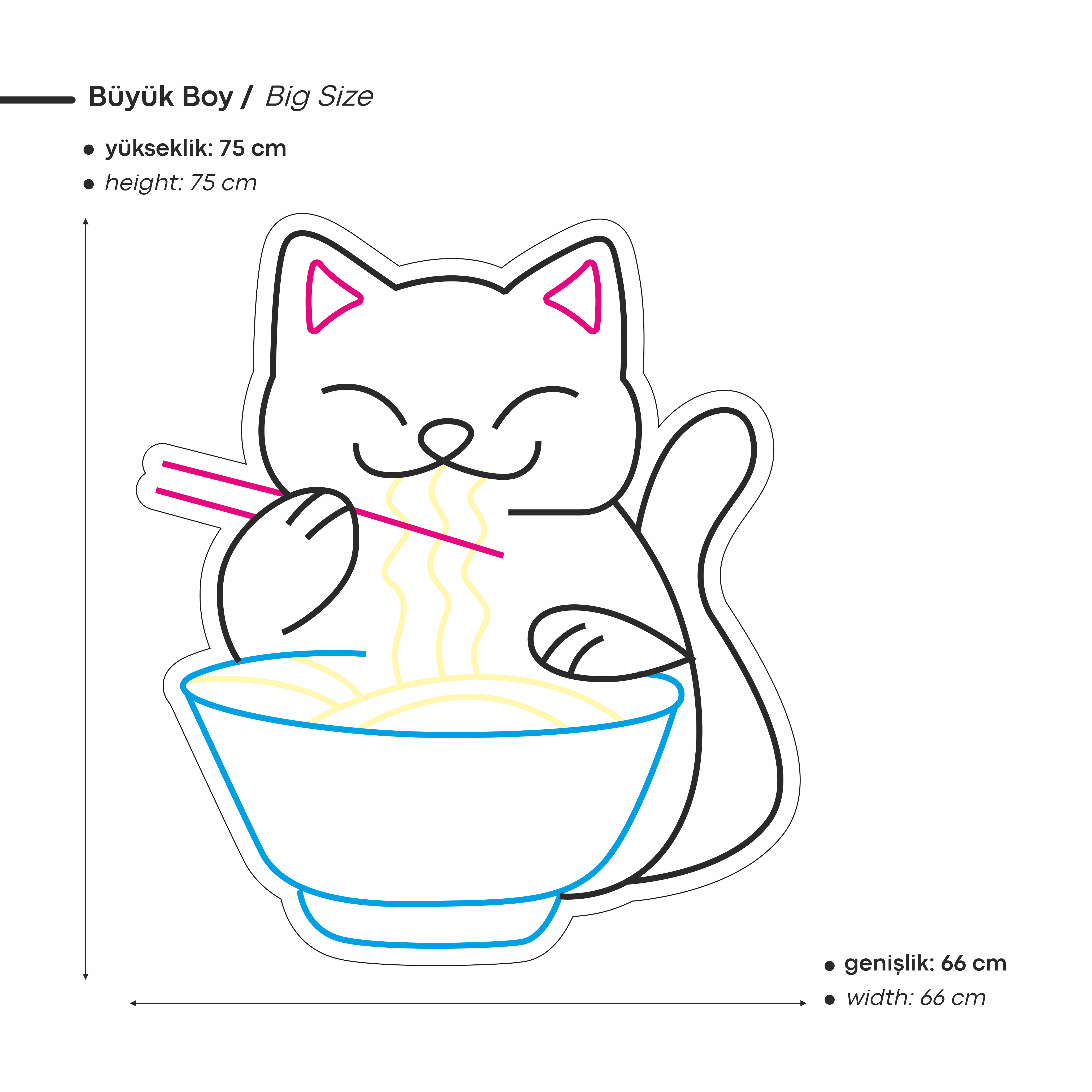 Ramen Cat Led Neon