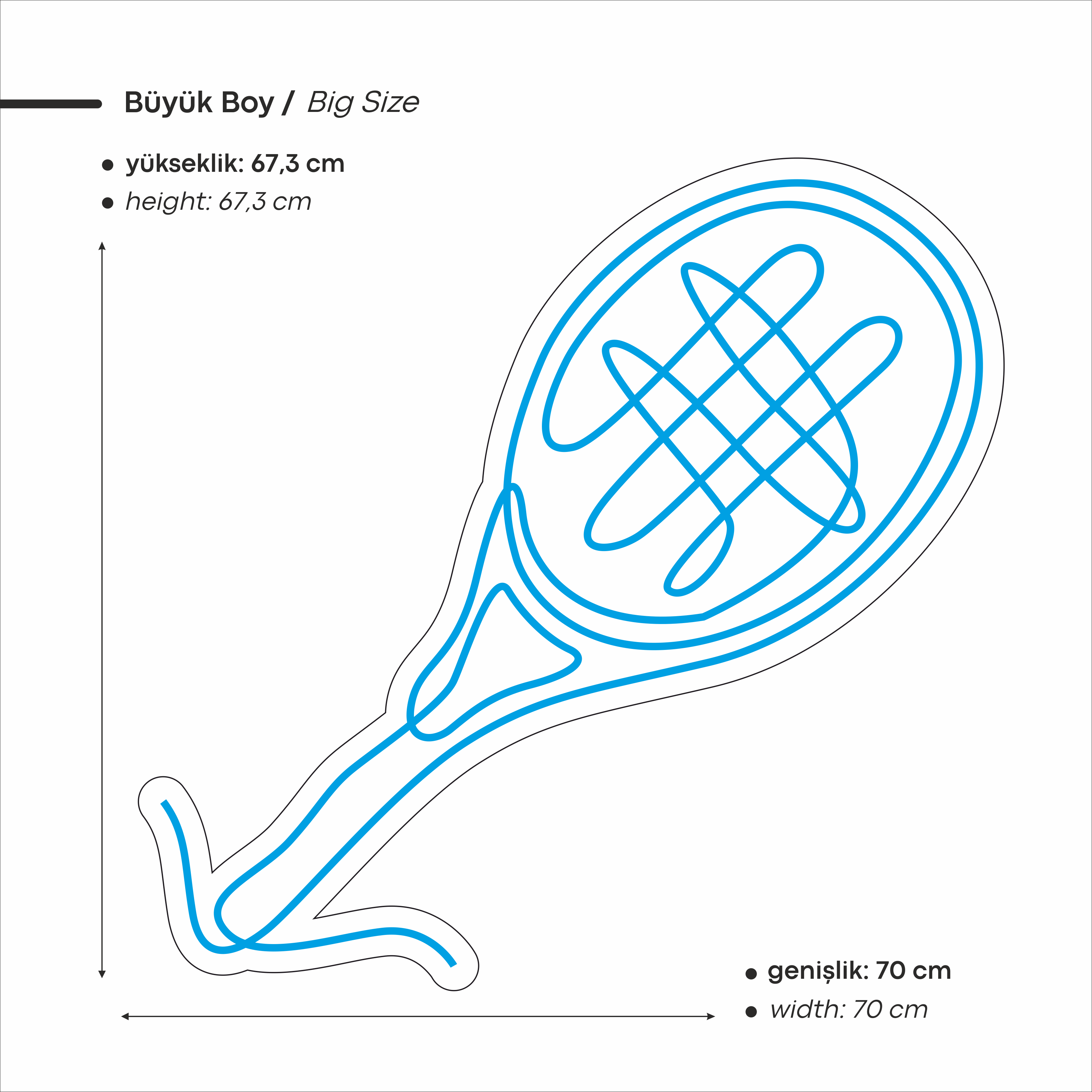 Tenis Raketi Figürlü Led Neon