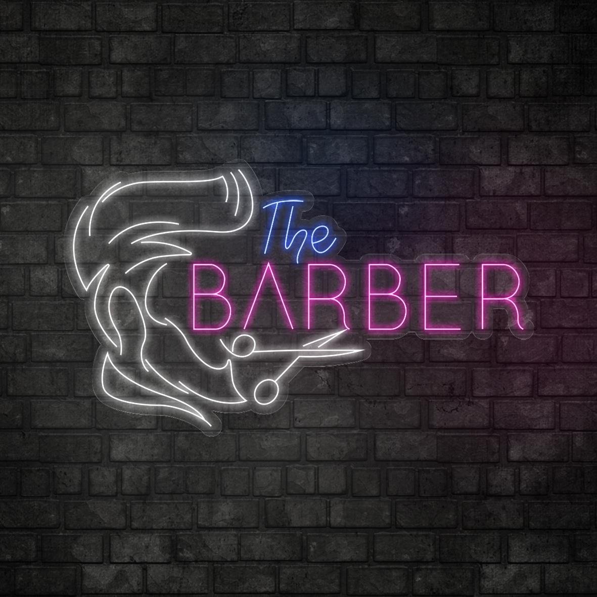 The Barber Yazılı Figürlü Led Neon