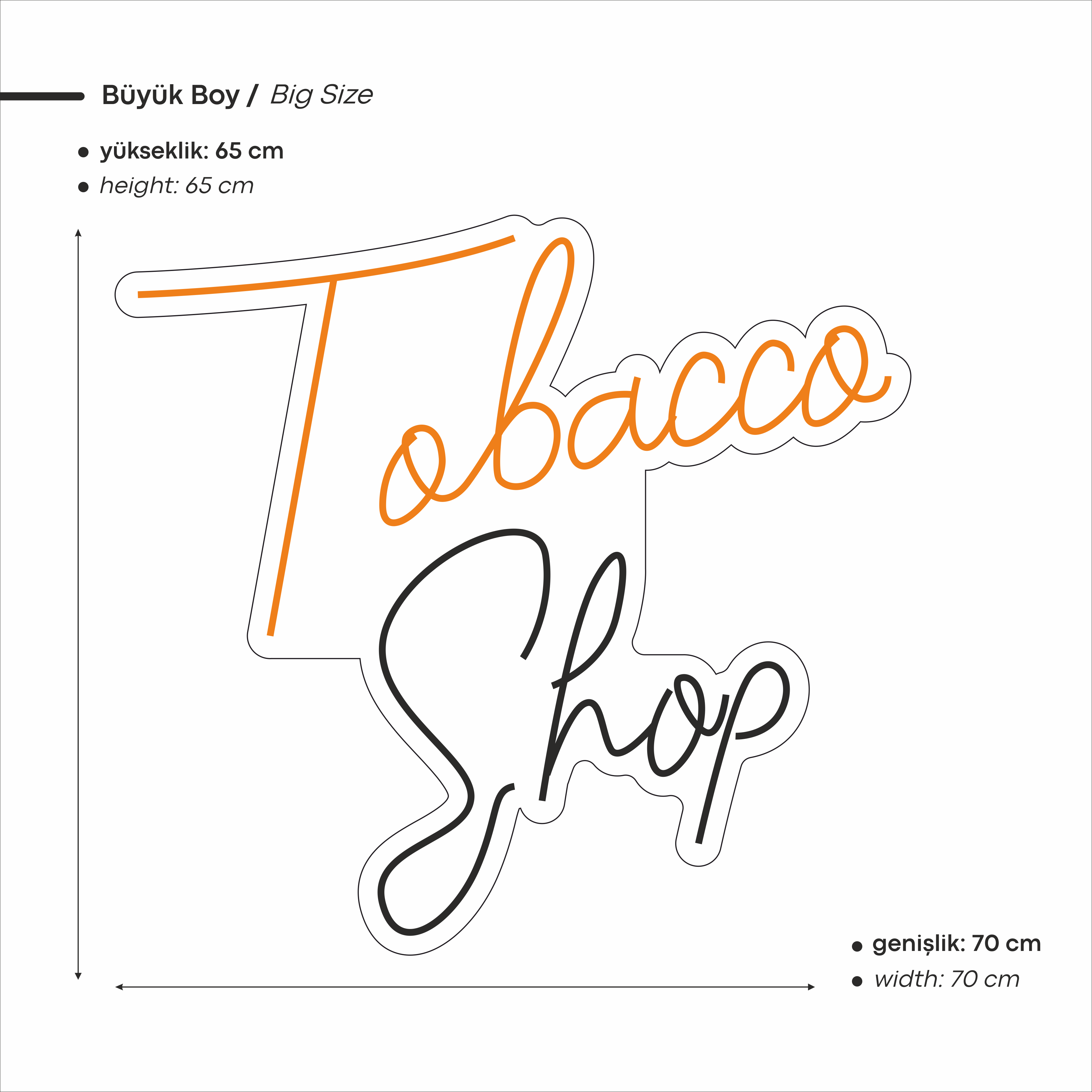 Tobacco Shop Yazılı Led Neon